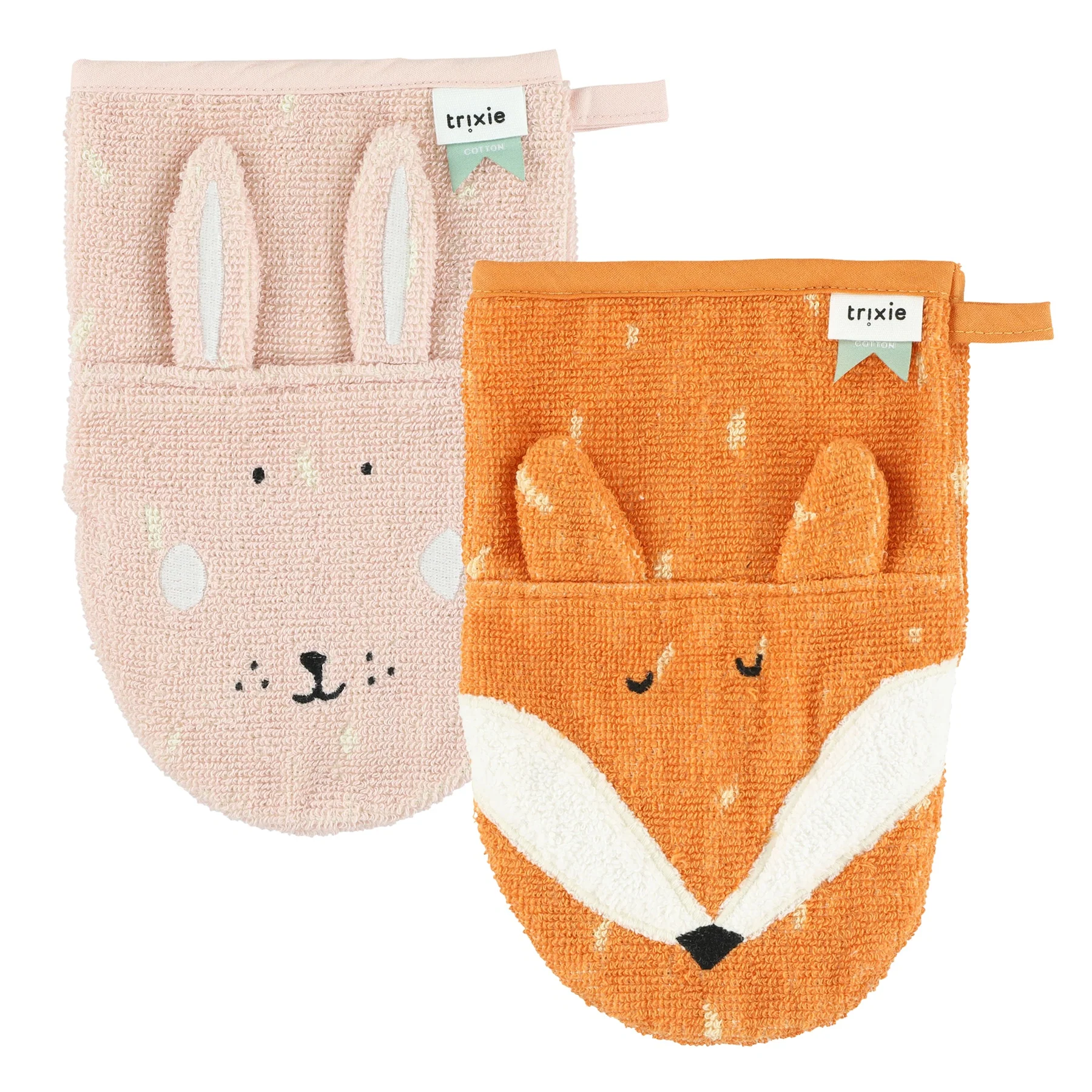 Organic Washcloths 2-Pack | Mrs. Rabbit - Mr. Fox