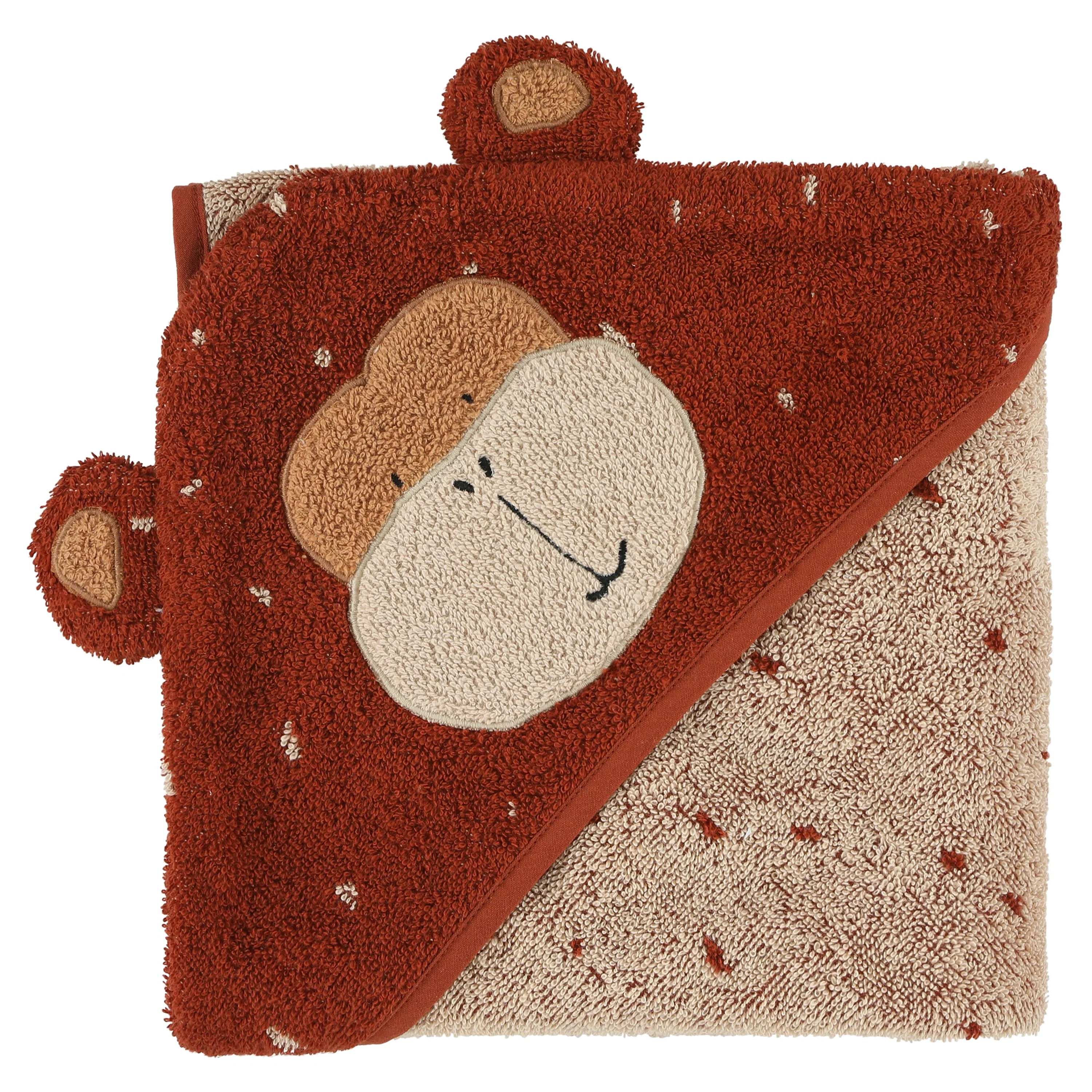 Organic Hooded Towel - Mr. Monkey