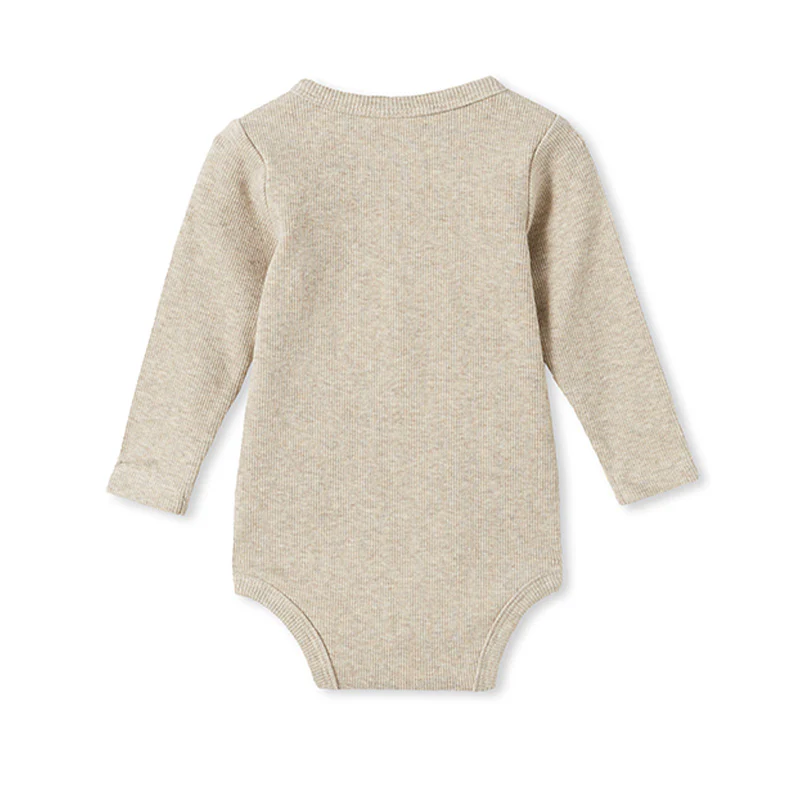 Milky Rib Bubbysuit - Natural Marle - Image 2