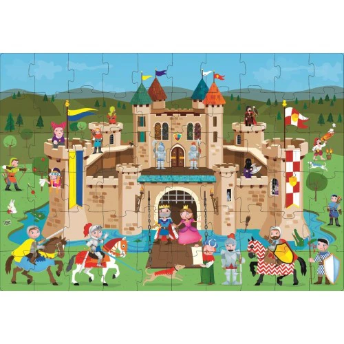 60 Piece Book & Giant Puzzle - The Knight's Castle - Image 3