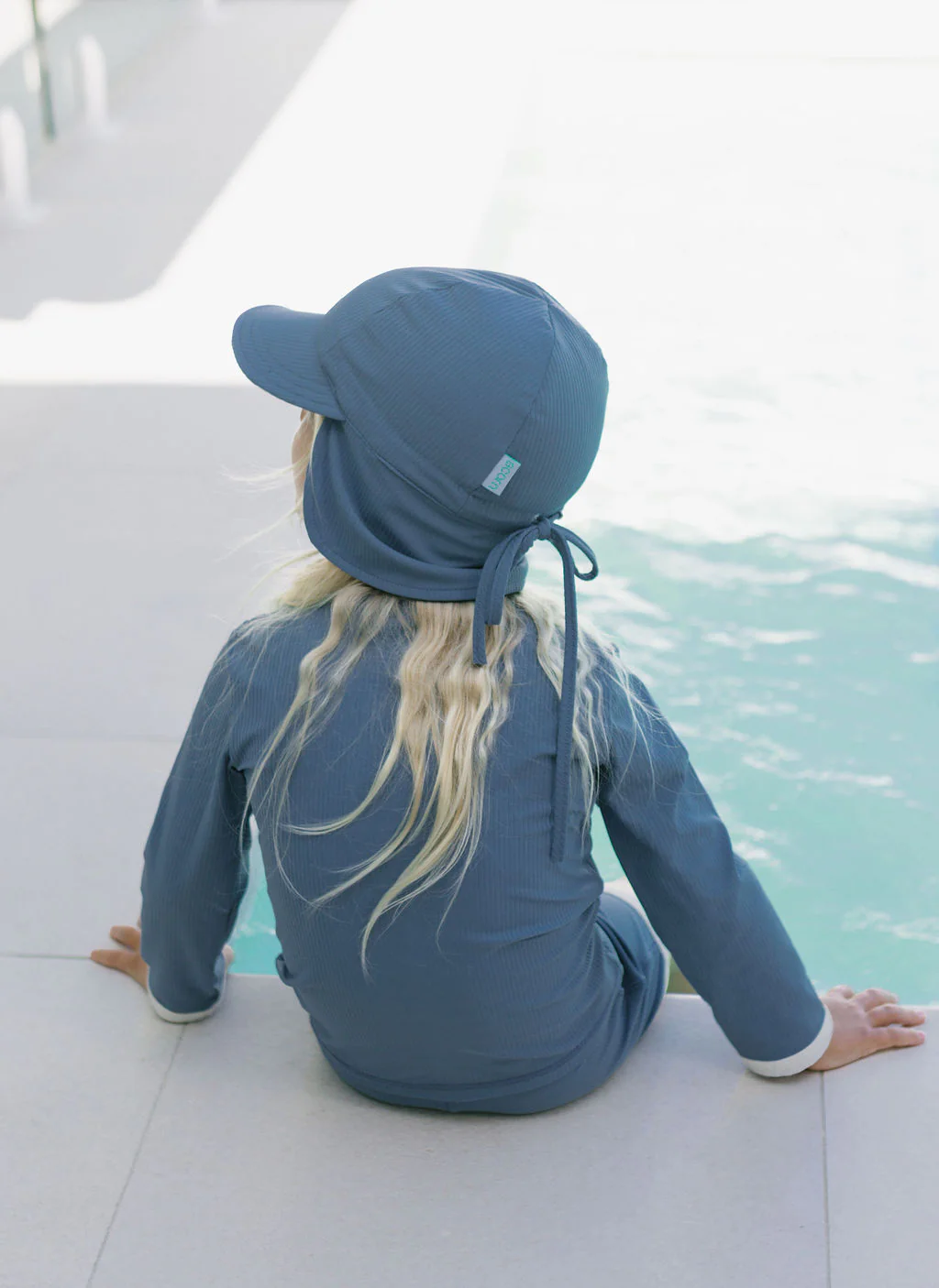 Atlantic Blue Swim Flap Cap - Image 3