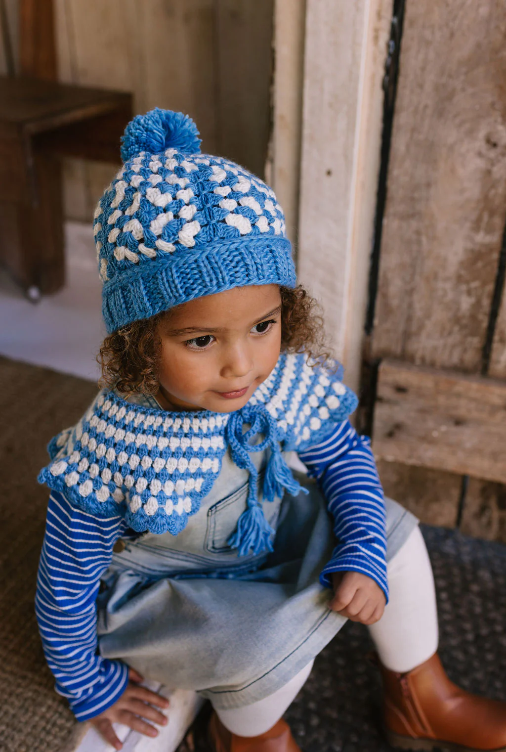 Boho Beanie Blue - Image 4