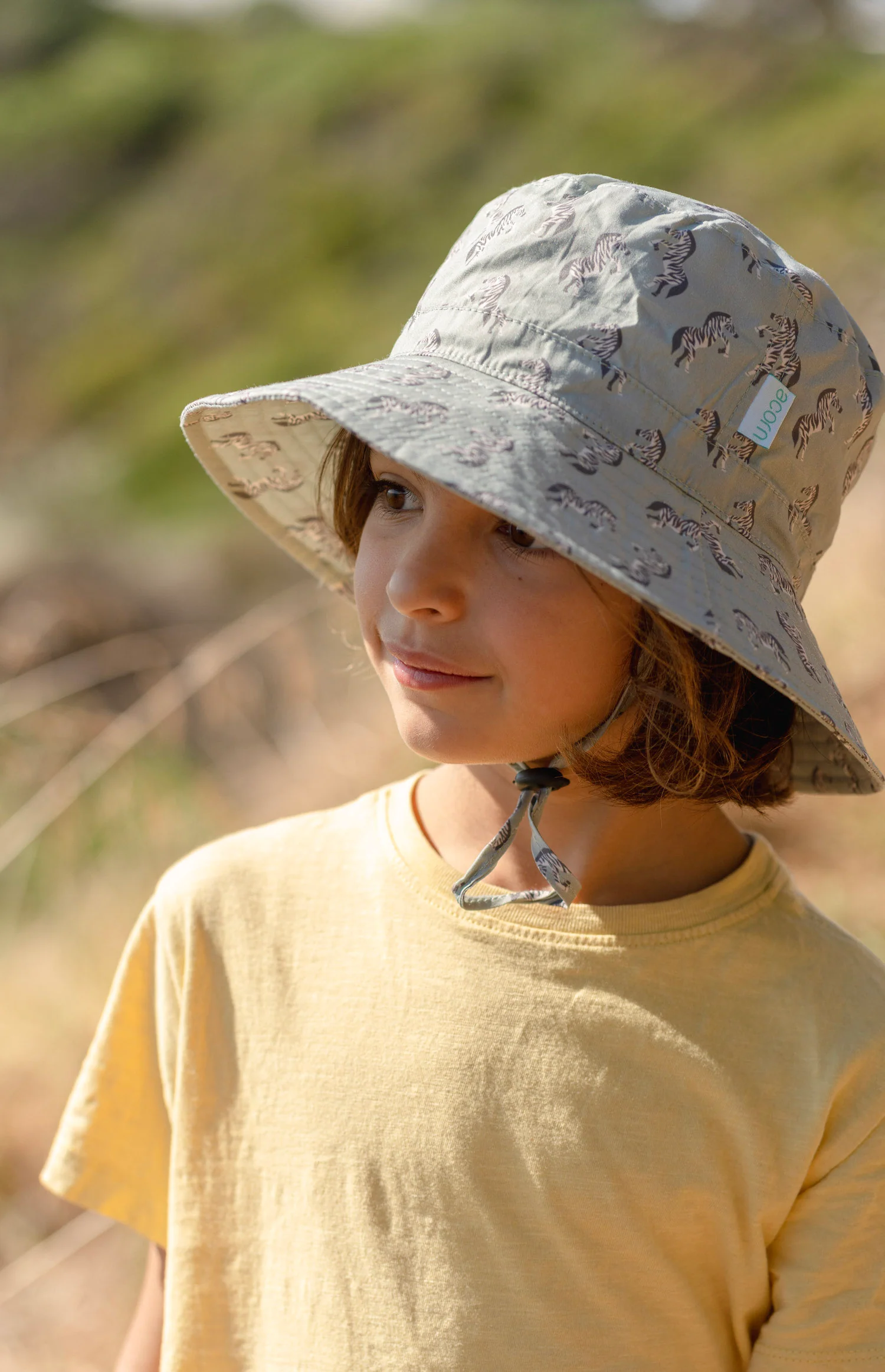 Acorn Wide Brim Bucket Hat - Dancing Zebra - Image 2