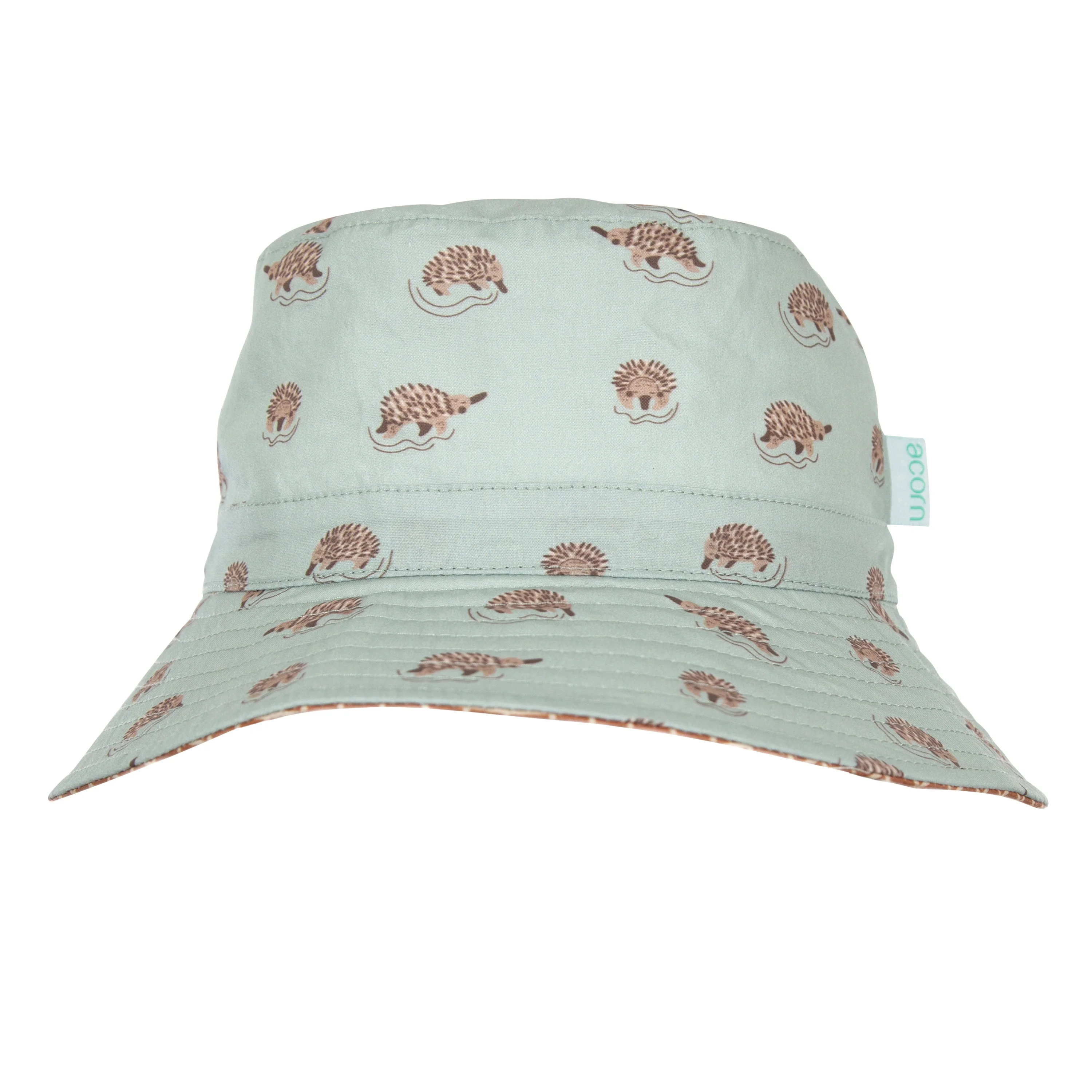 Acorn Echidna Wide Brim Bucket Hat