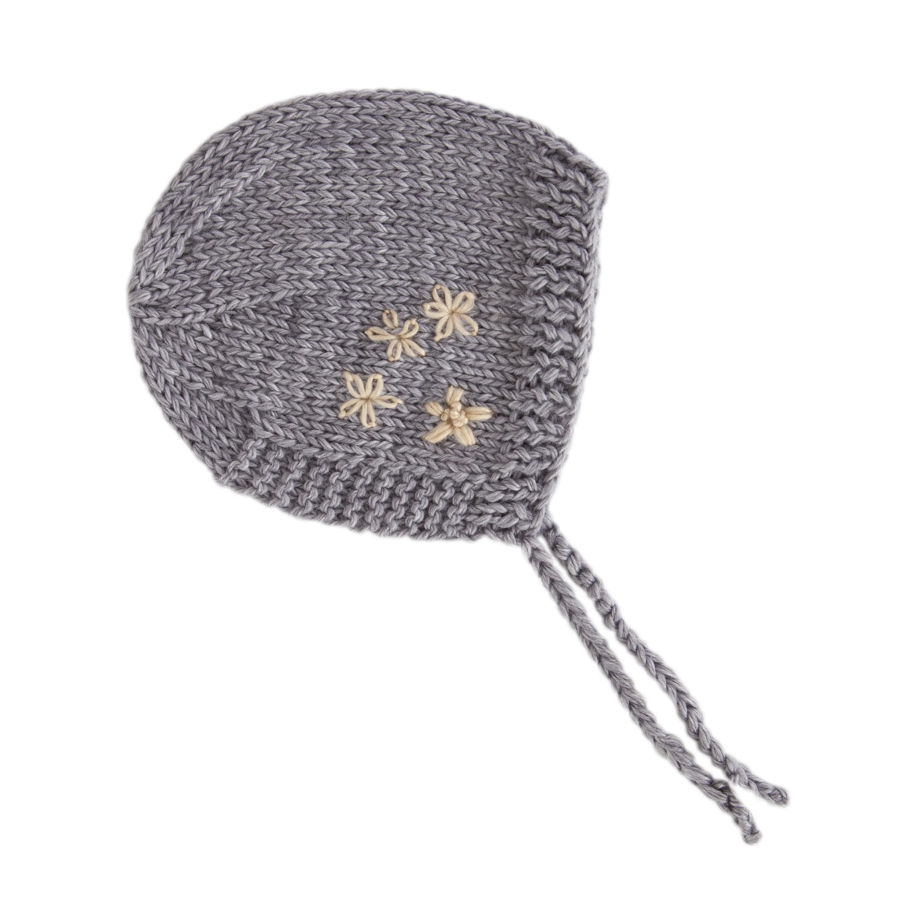 Flowers Bonnet - Grey