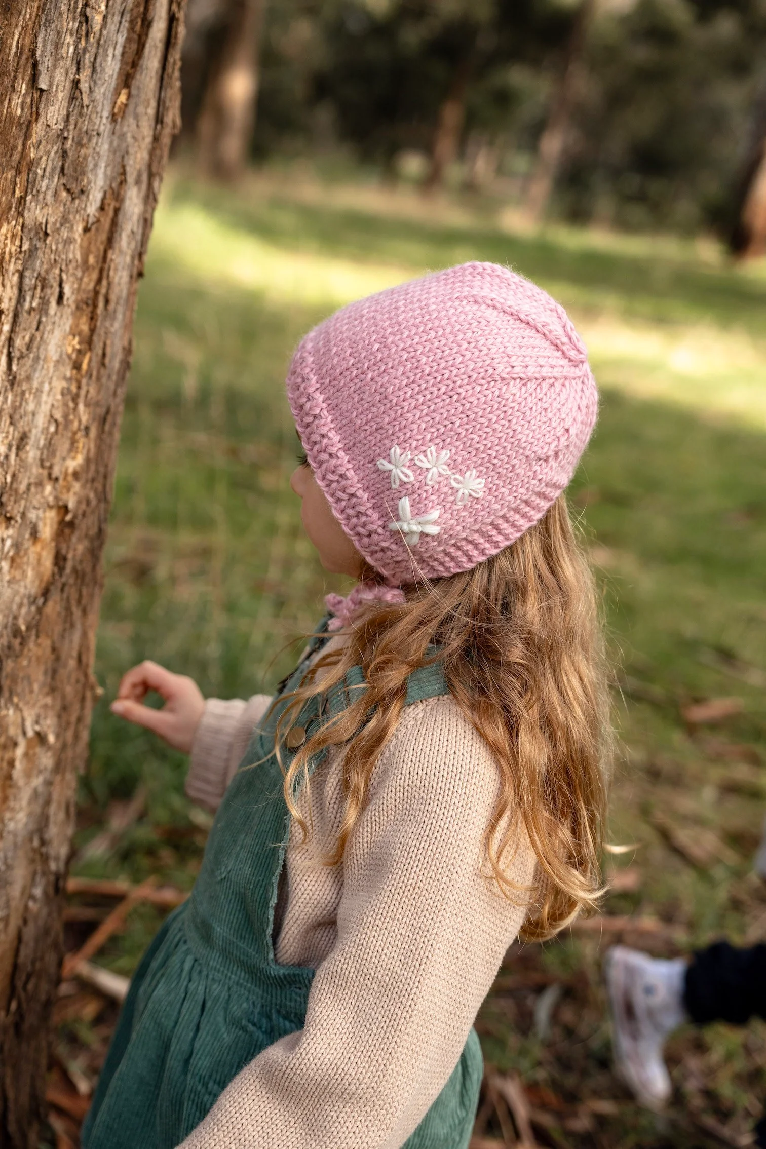 Acorn Flowers Bonnet - Pink - Image 3