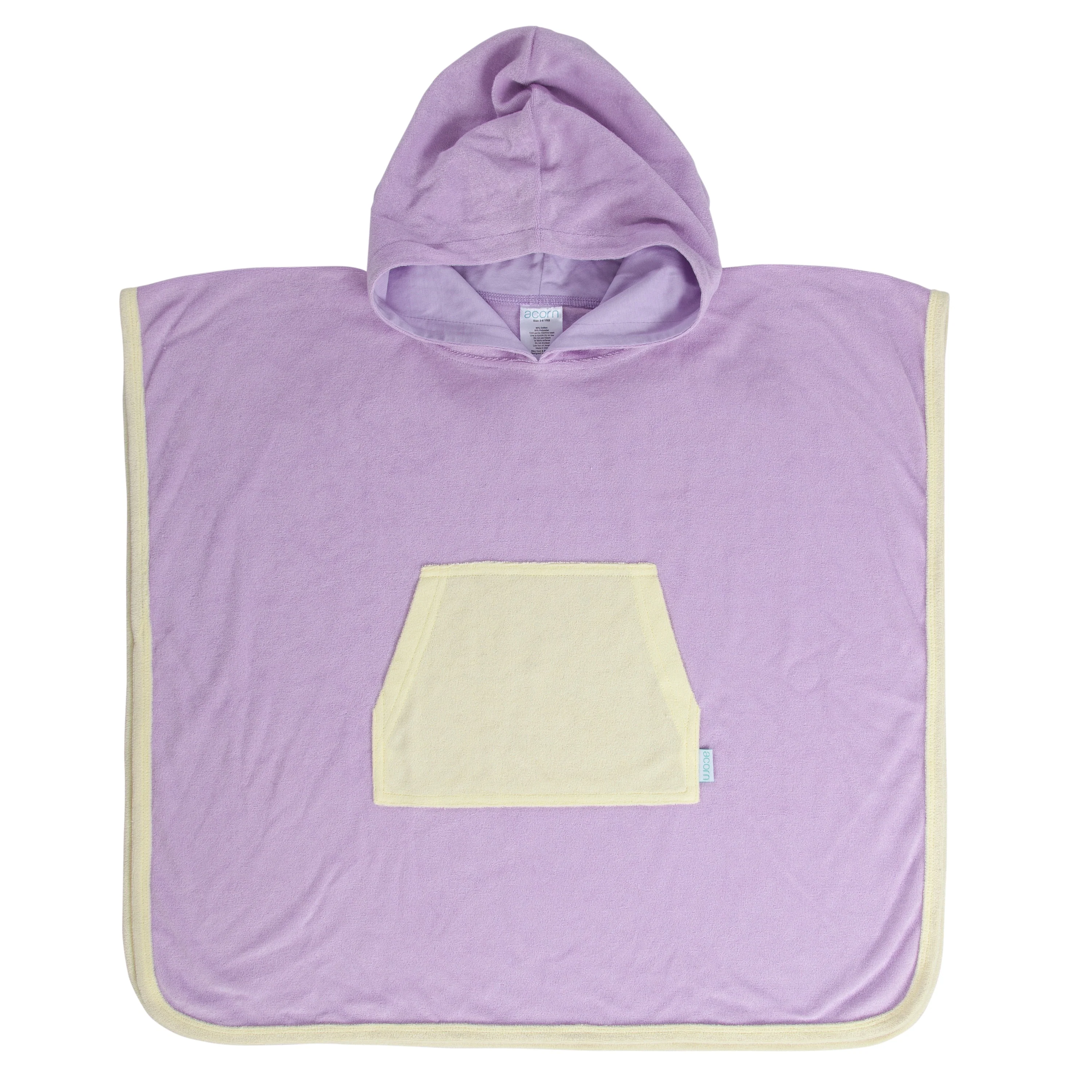 Lavender Terry Towling Hooded Towel