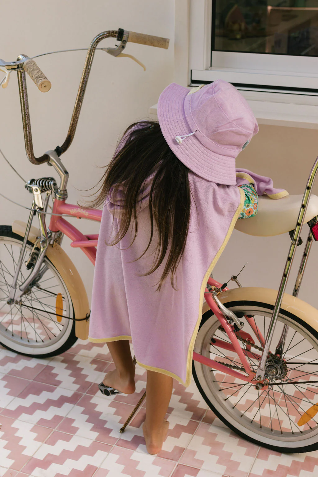 Lavender Terry Towling Hooded Towel - Image 3