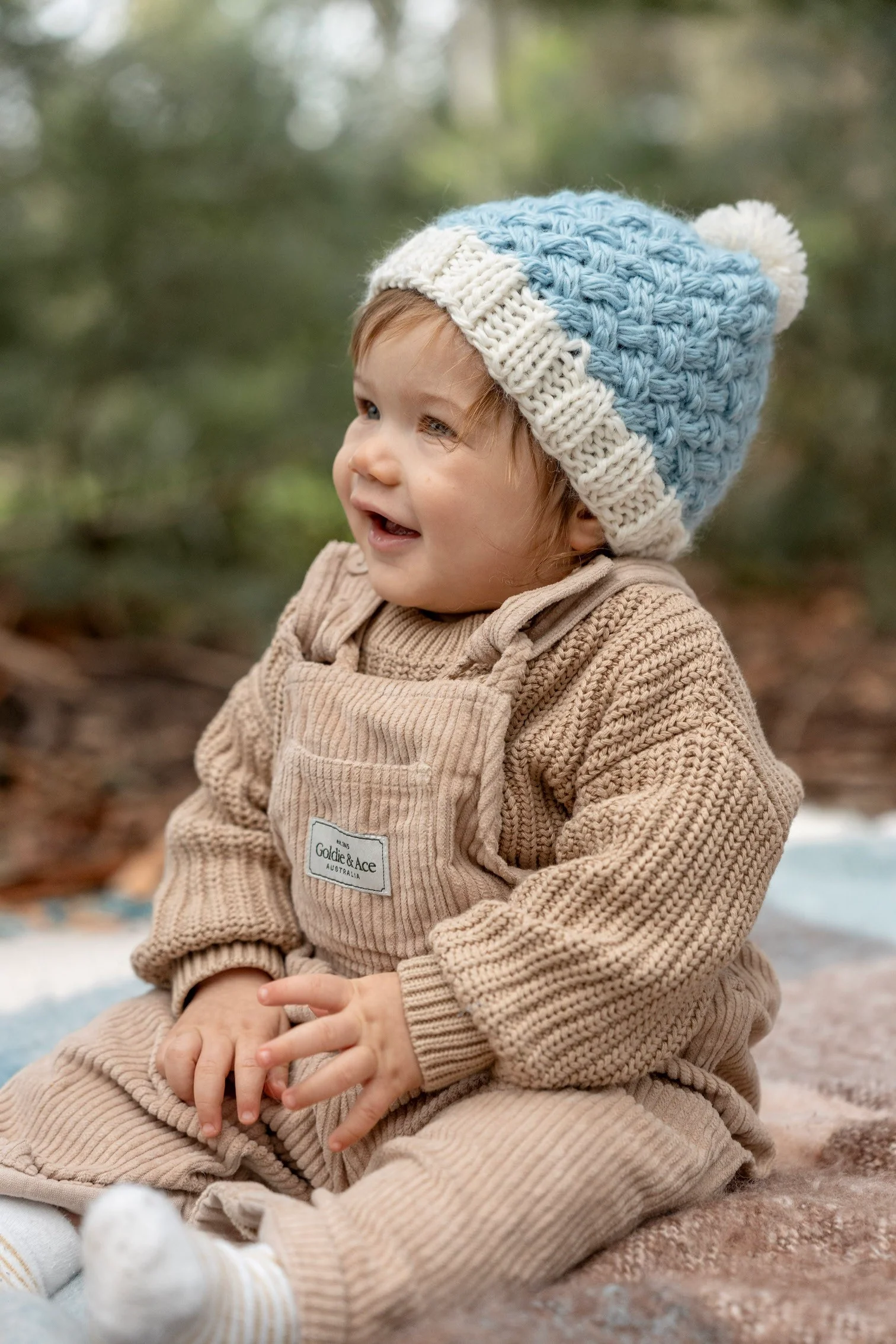 Acorn Ripples Beanie - Blue - Image 3