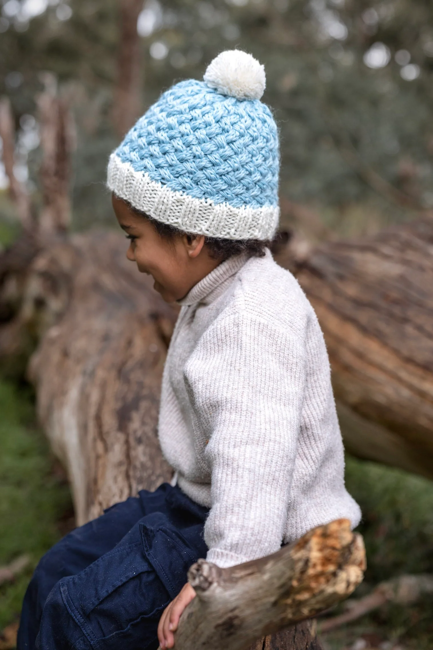 Acorn Ripples Beanie - Blue - Image 5
