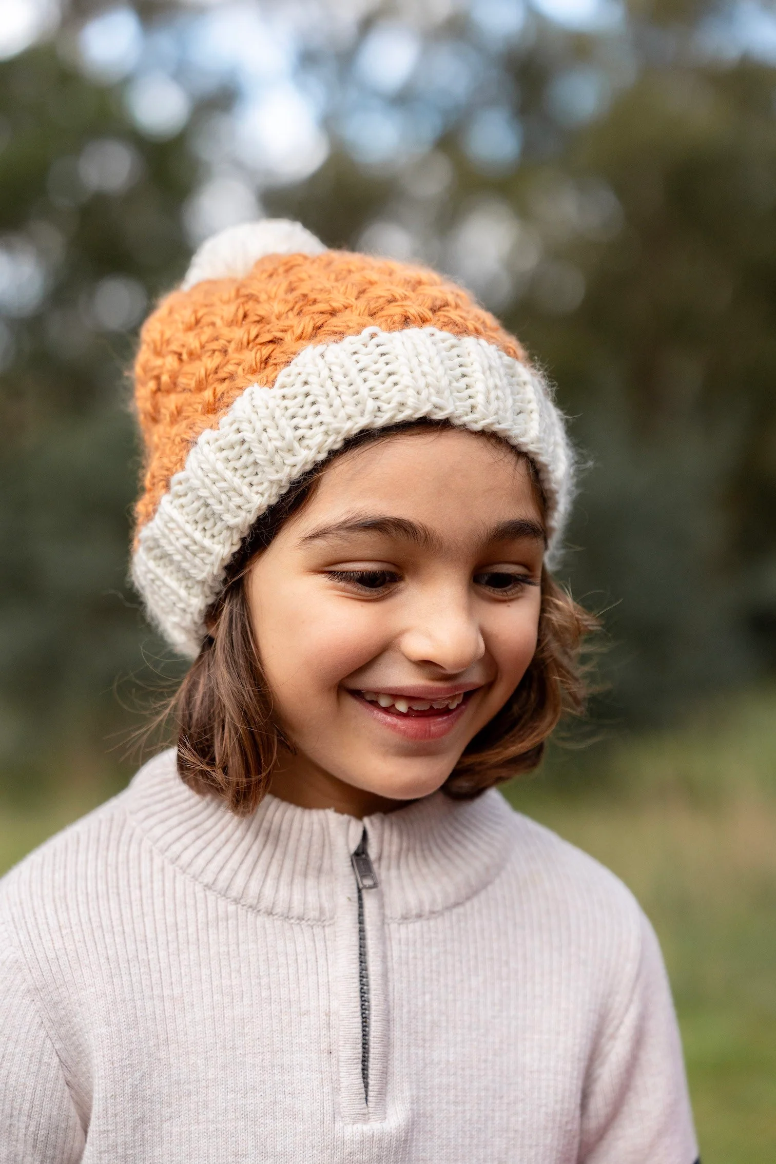 Acorn Ripples Beanie - Caramel - Image 2