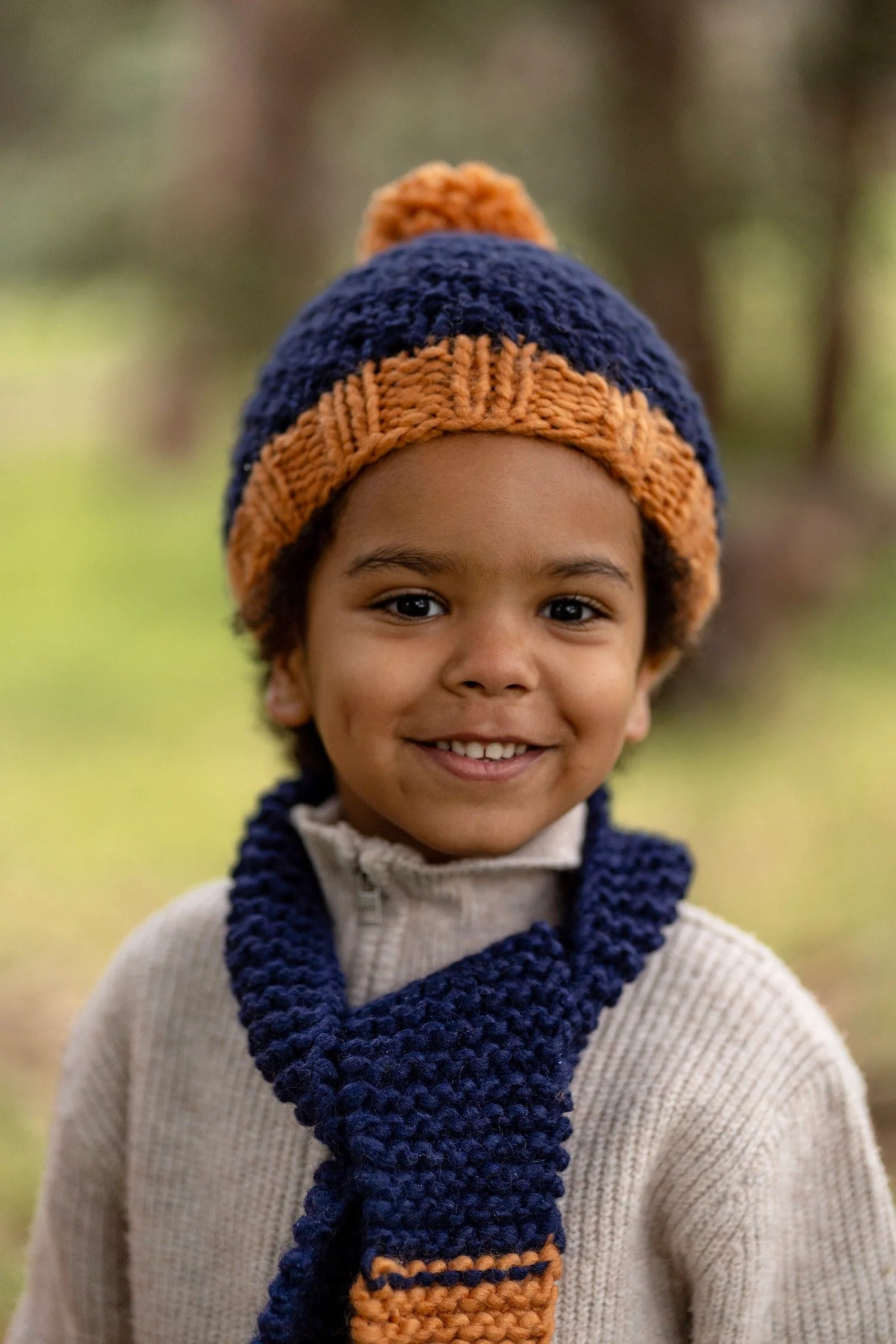 Acorn Ripples Beanie - Navy - Image 2