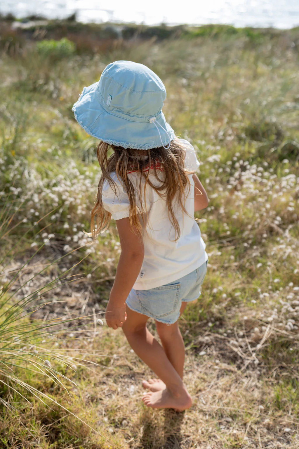 Seafoam Frayed Bucket Hat - Image 4