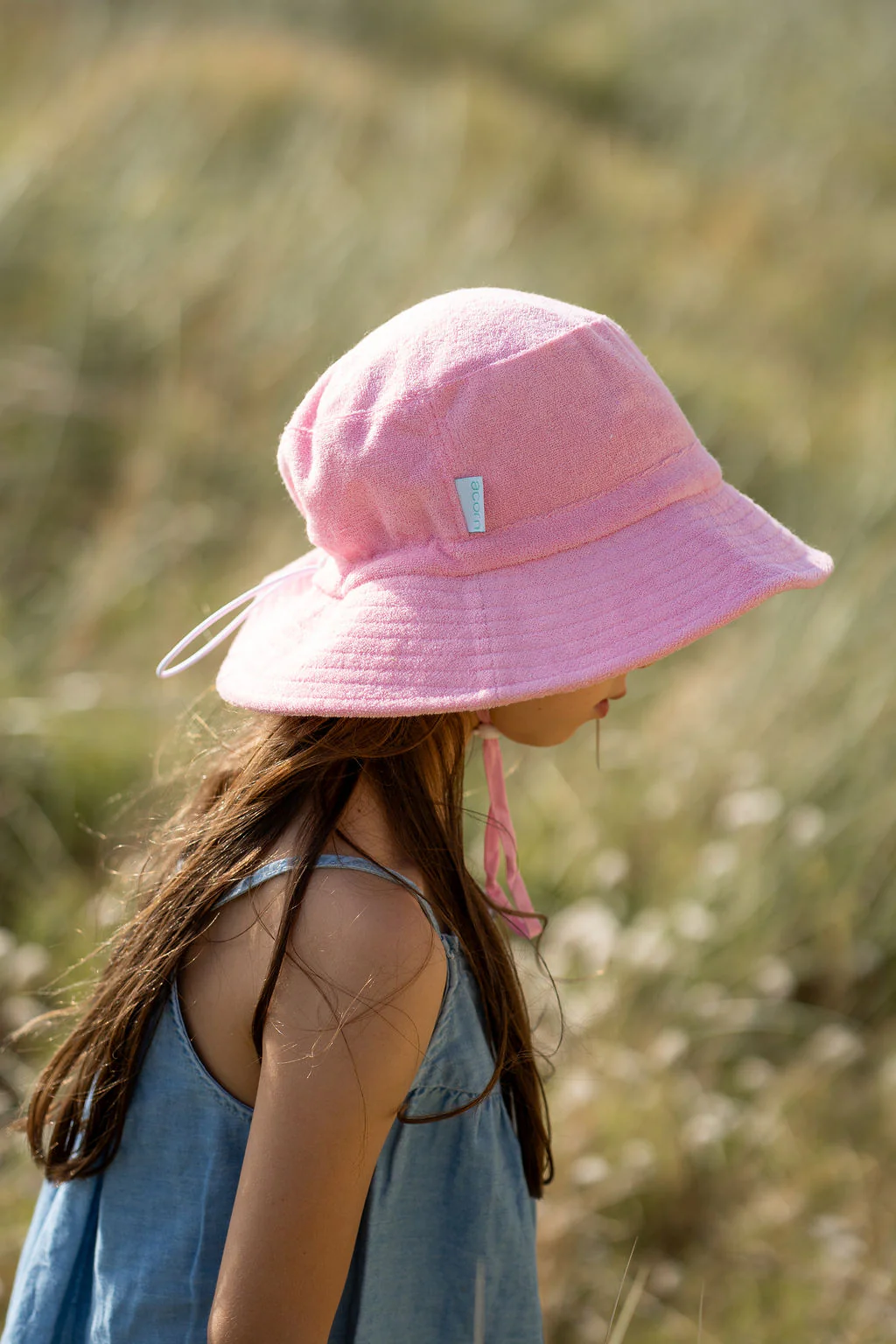 Terry Towelling Bucket Hat - Light Pink - Image 5