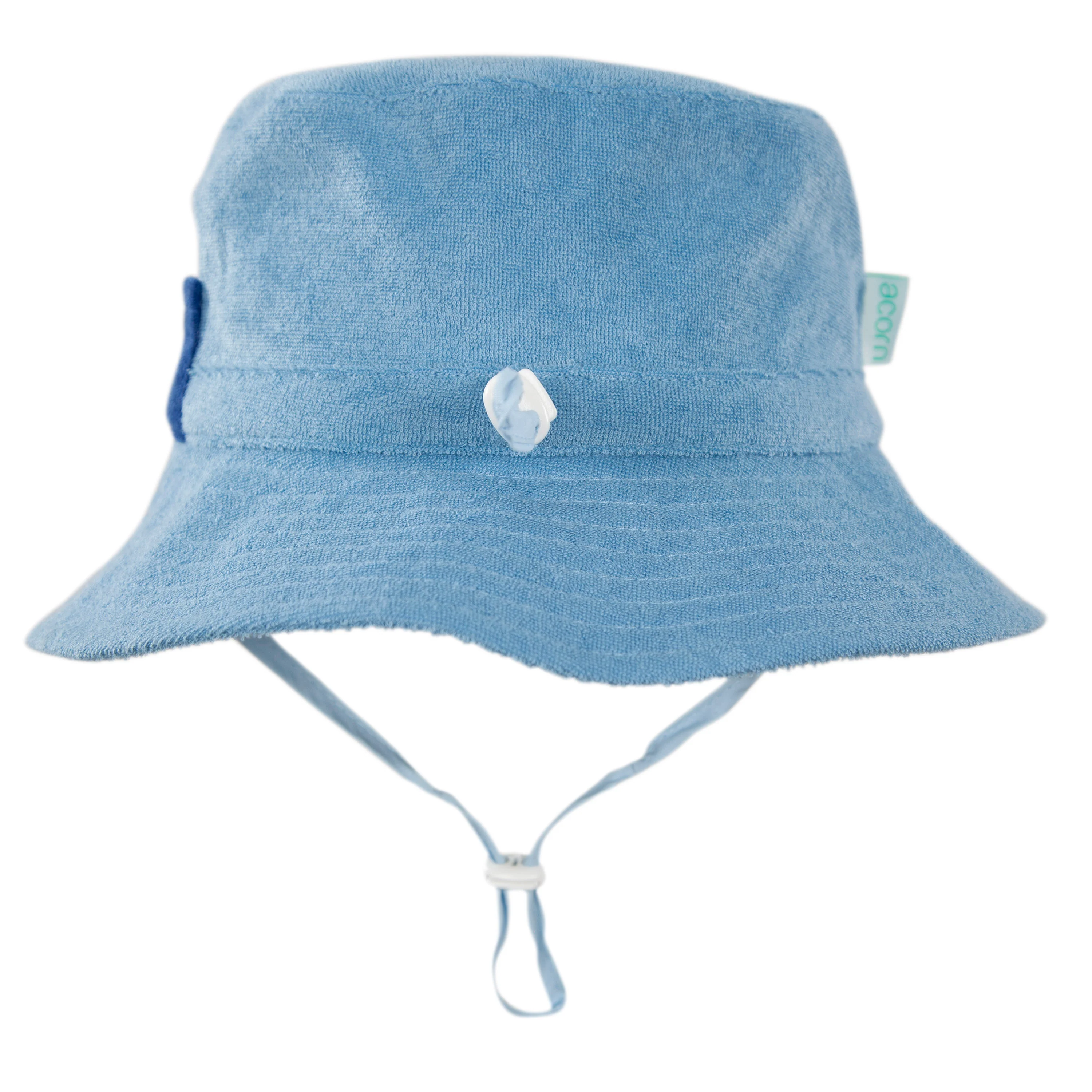 Terry Towelling Bucket Hat - Mid Blue - Image 7