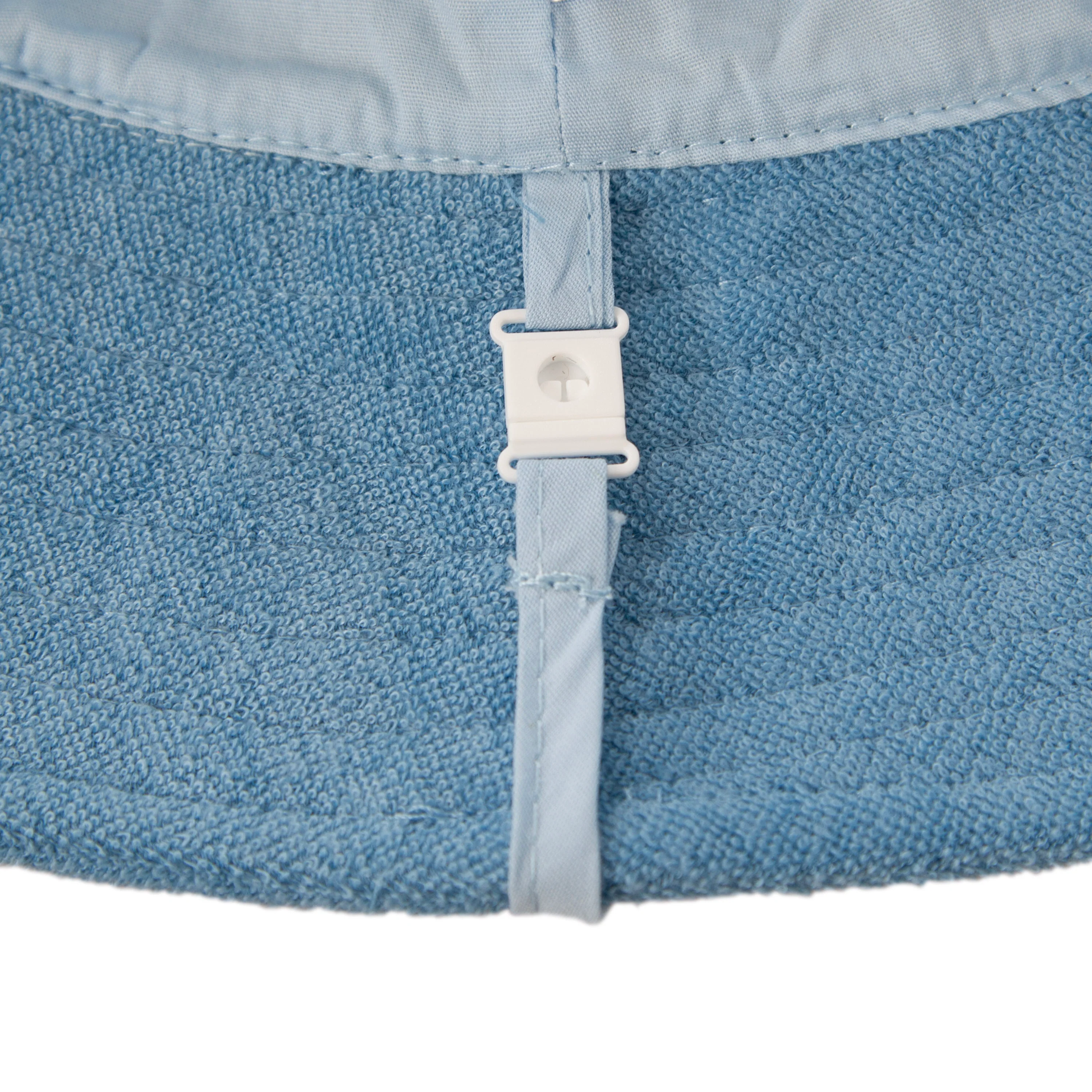 Terry Towling Bucket Hat - Mid Blue - Image 6