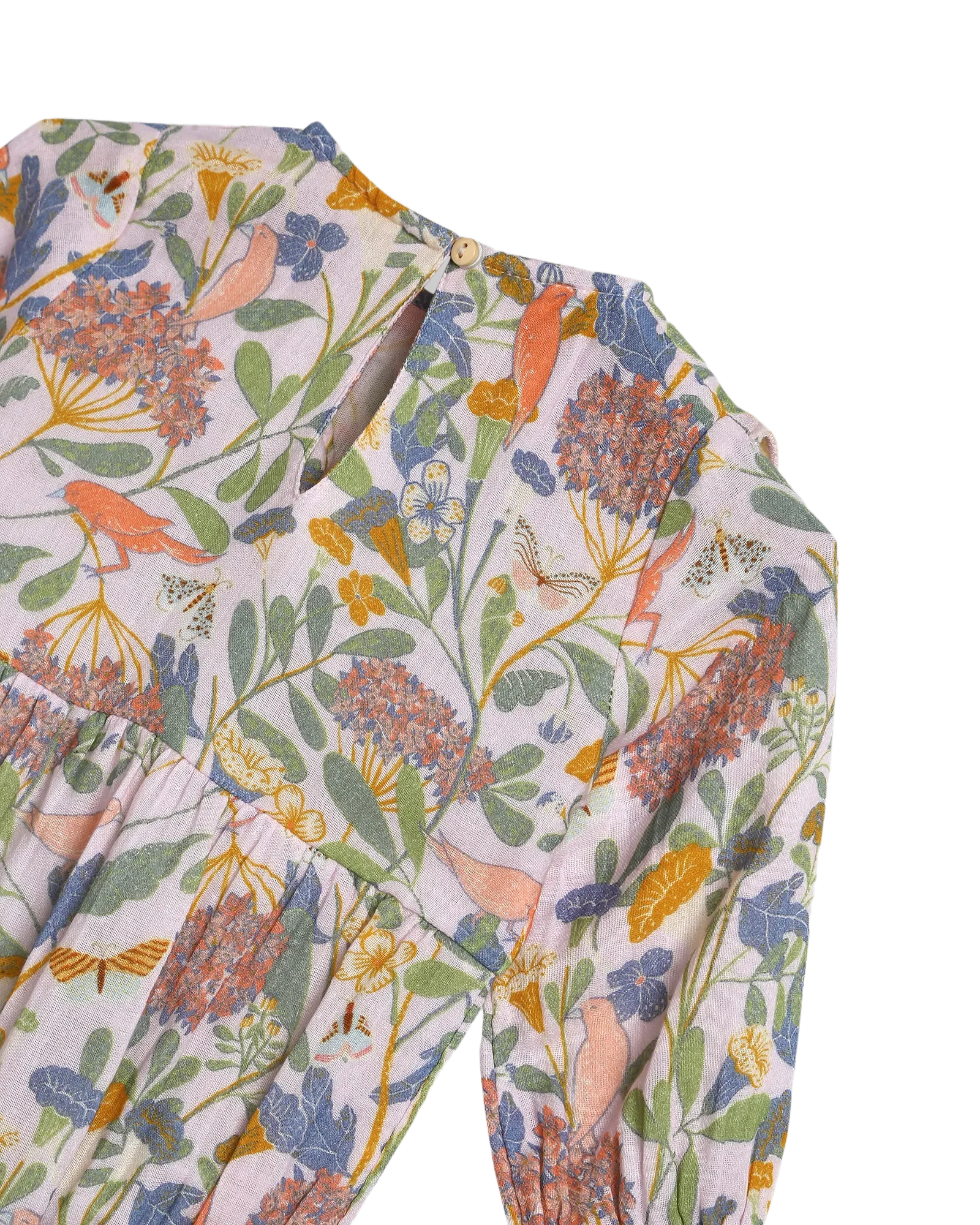 Alex and Ant Charlotte Playsuit - Pink Bird Flower - Image 6