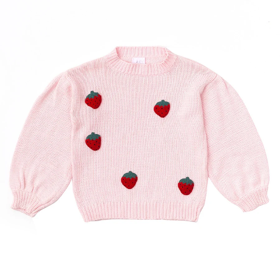 Alex & Ant Strawberry Knit Sweater - Pink