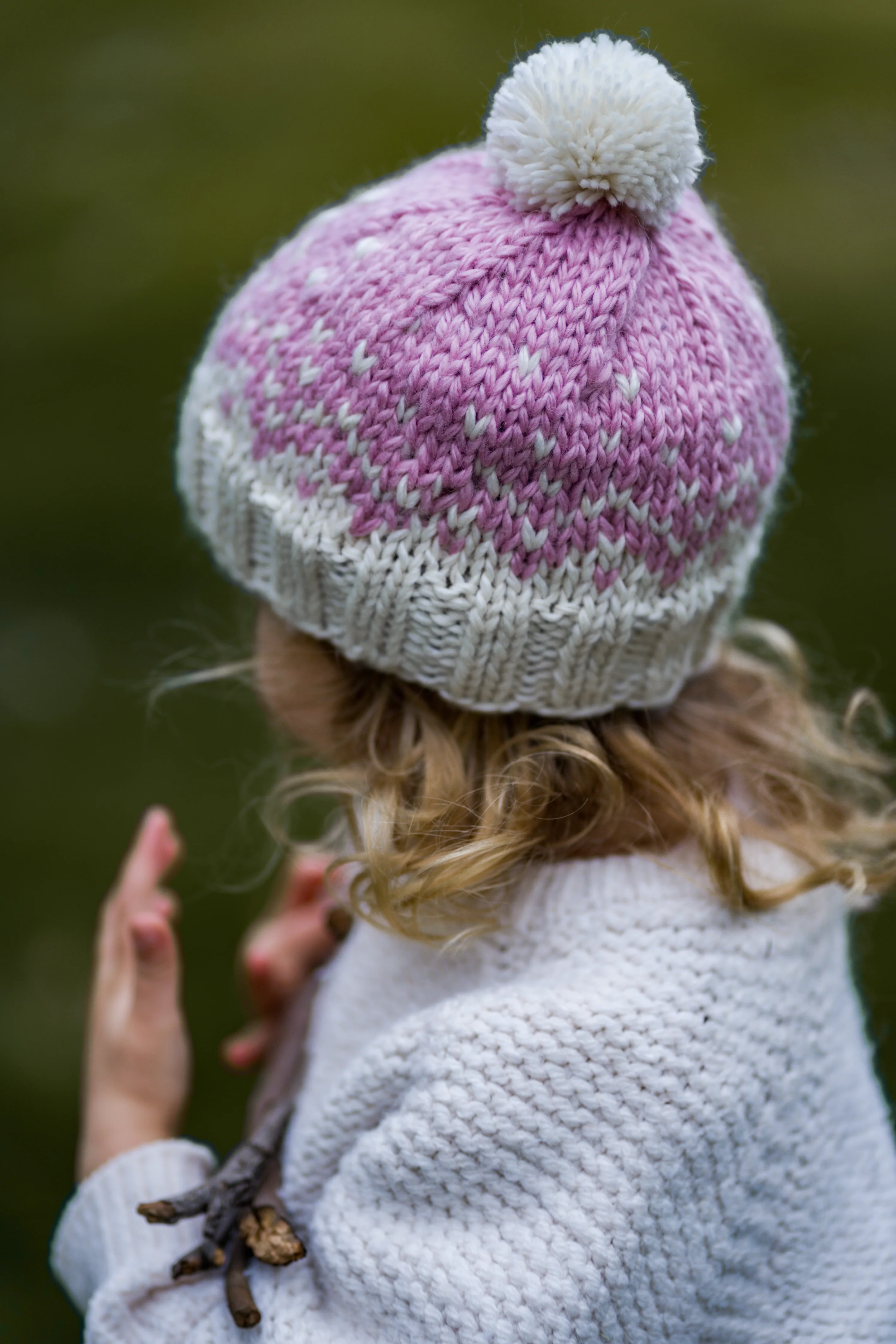 Acorn Snowflake Beanie - Pink - Image 2