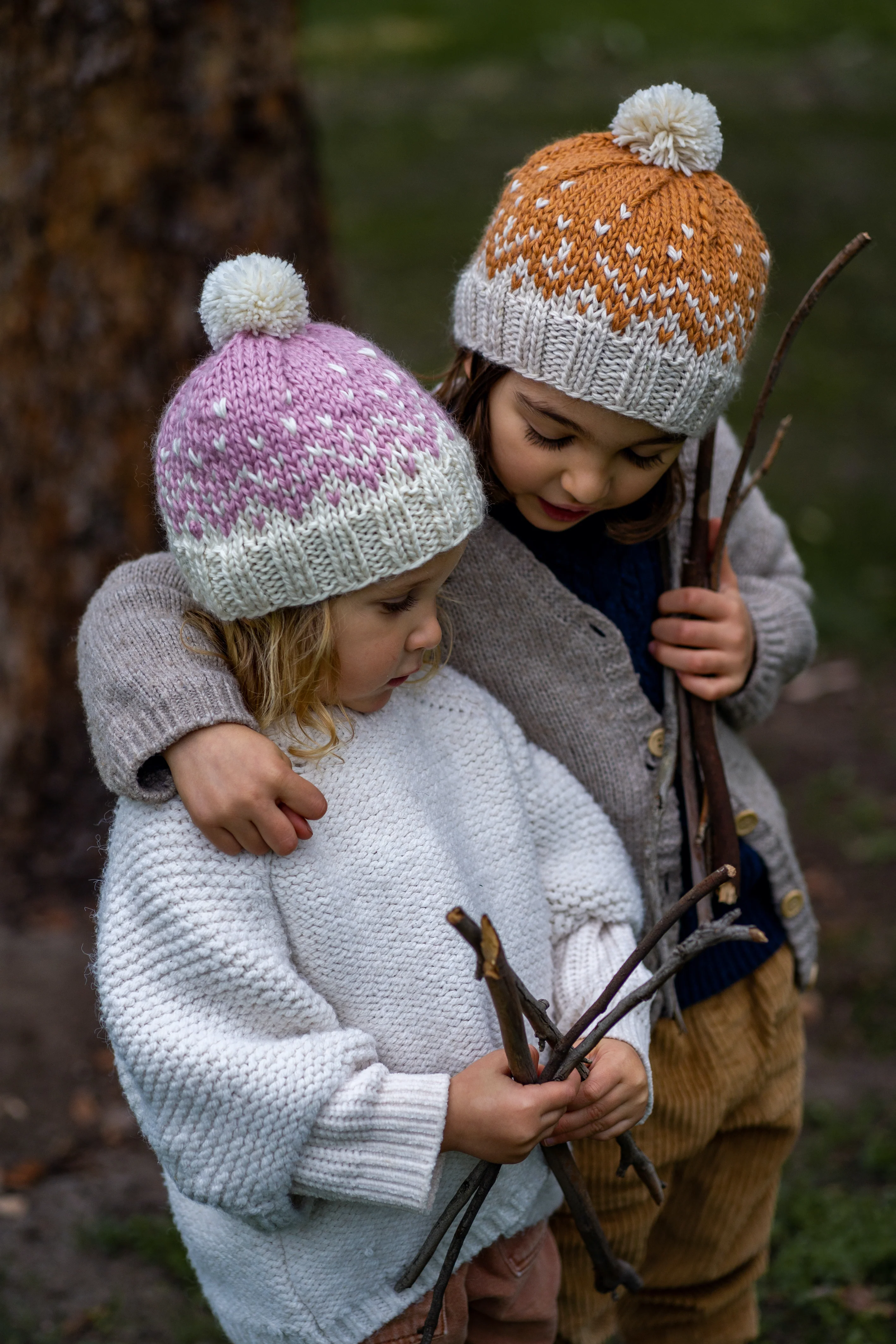 Acorn Snowflake Beanie - Caramel - Image 3