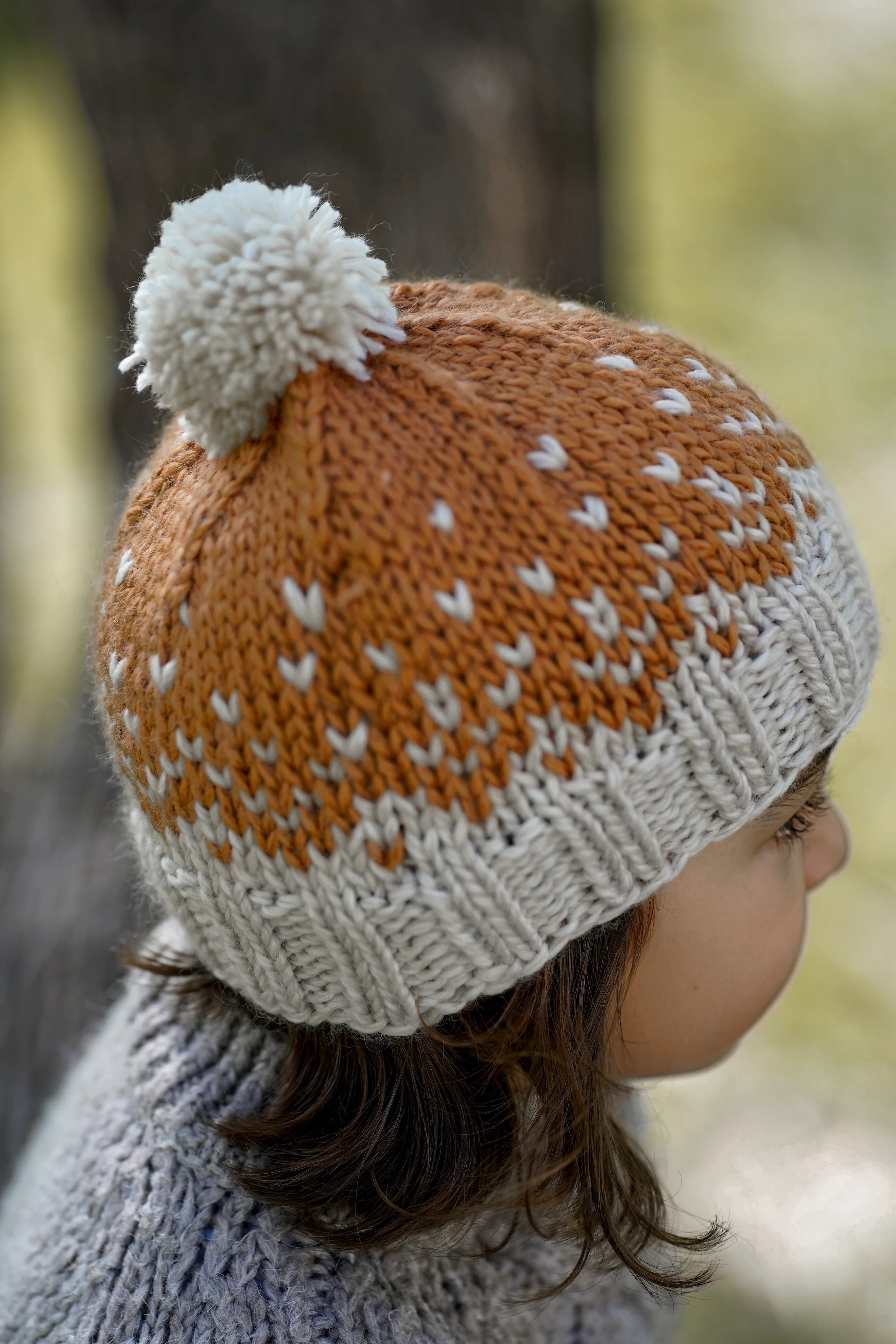 Acorn Snowflake Beanie - Caramel - Image 6
