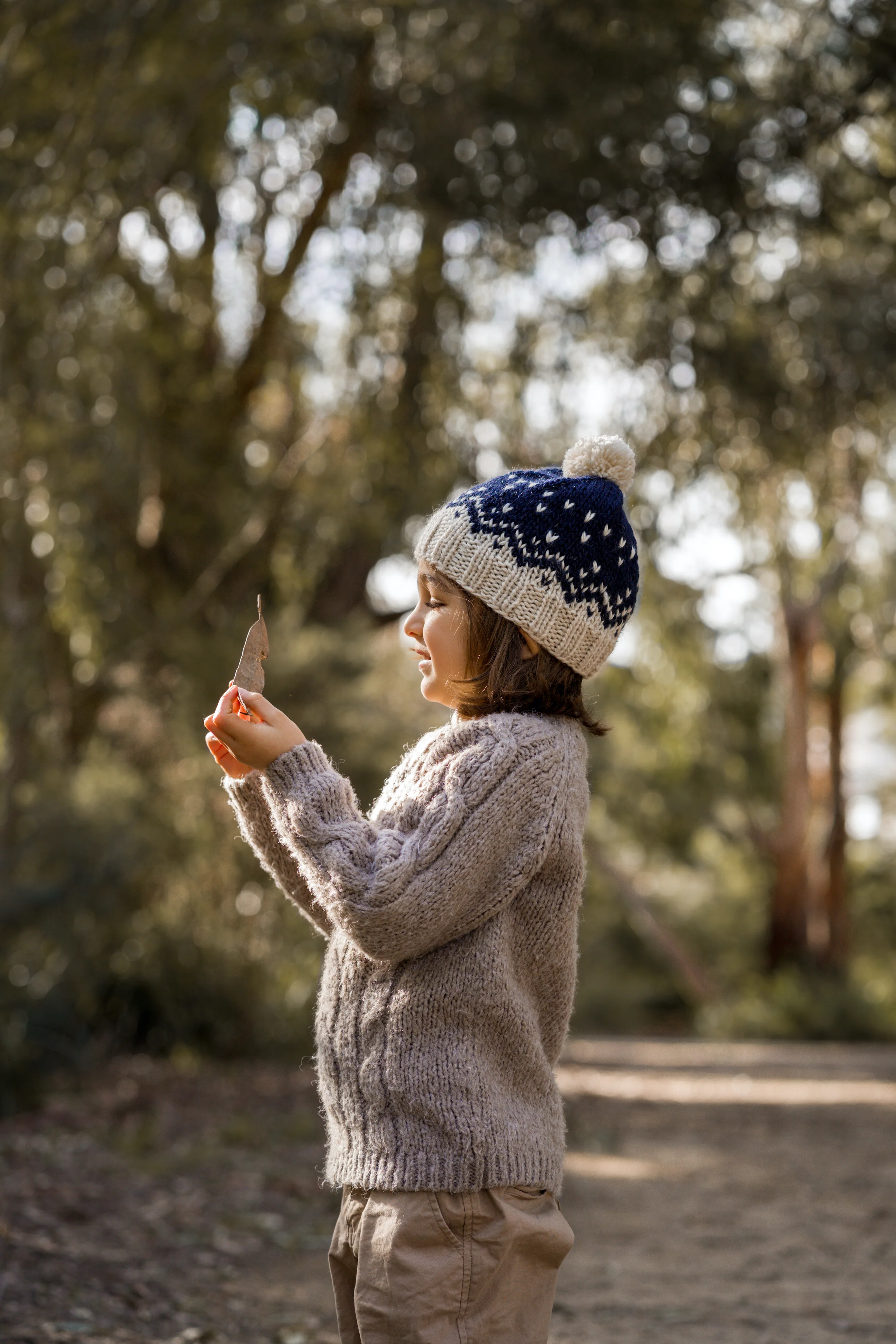 Acorn Snowflake Beanie - Navy - Image 4