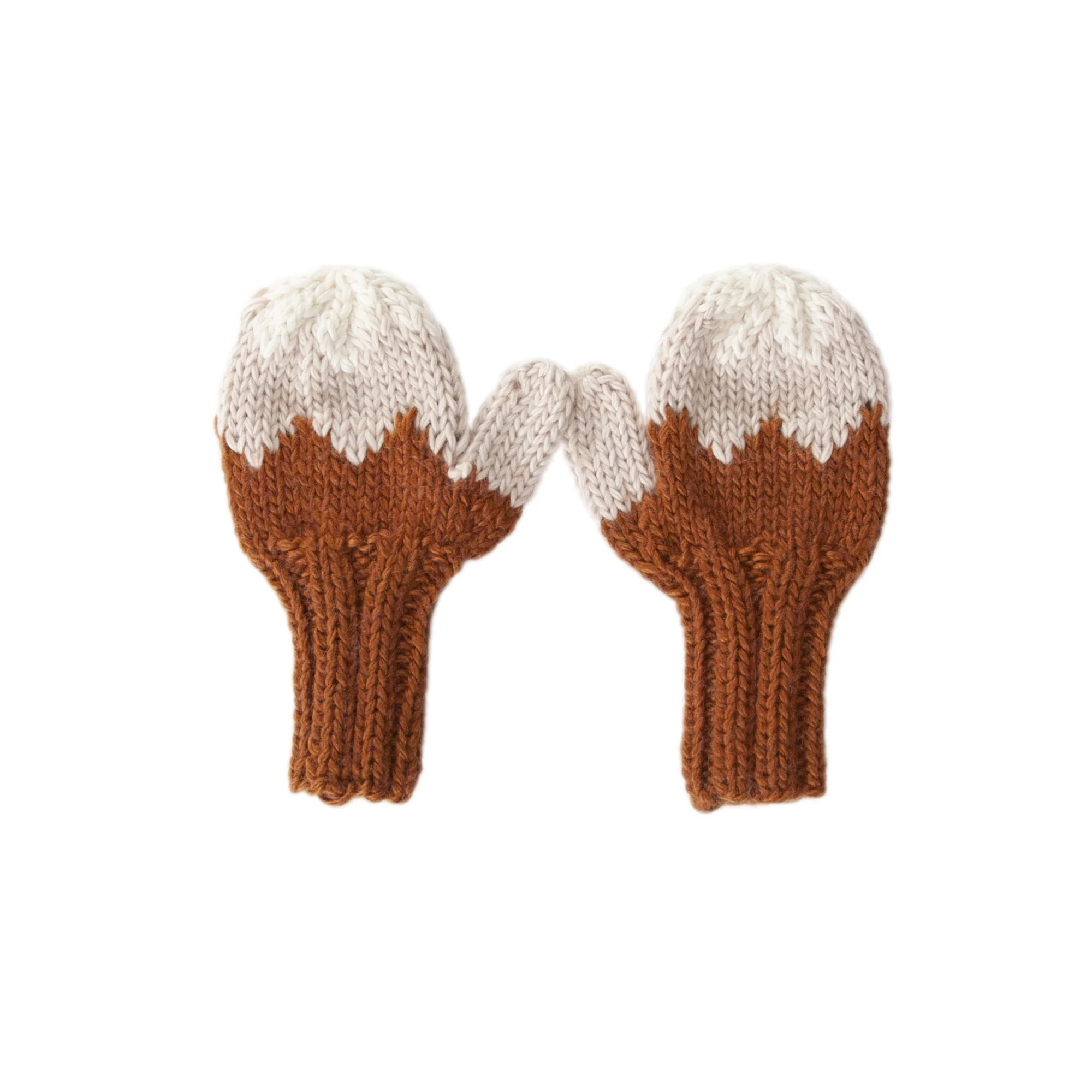 Zig Zag Mittens - Chestnut