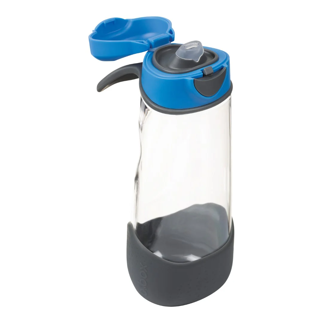 Sports Spout Bottle 600ml - Blue Slate - Image 2