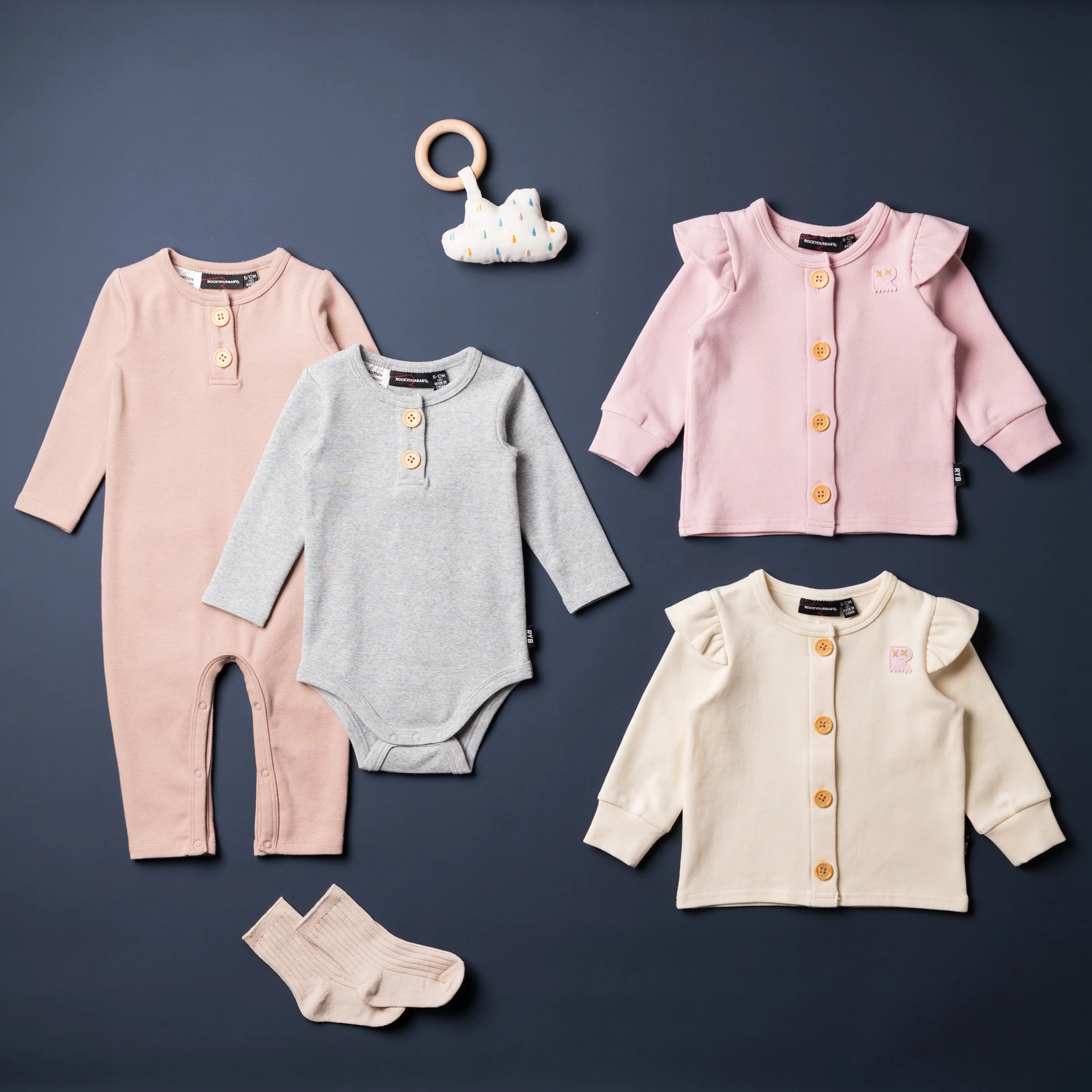 Rock Your Baby Pale Pink Baby Cardigan - Image 3