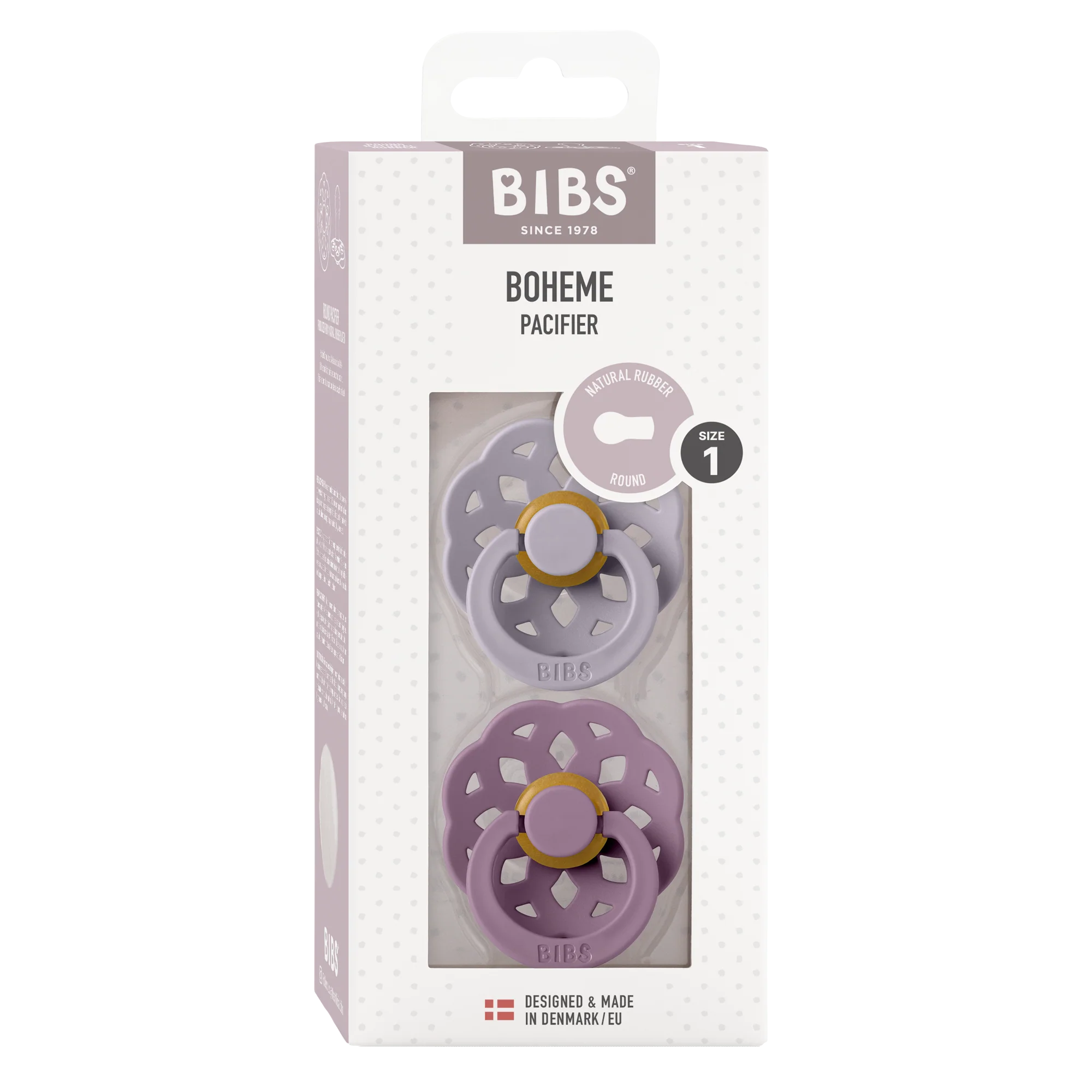 Boheme Pacifier 2 Pack - Fossil Grey/Mauve - Image 6