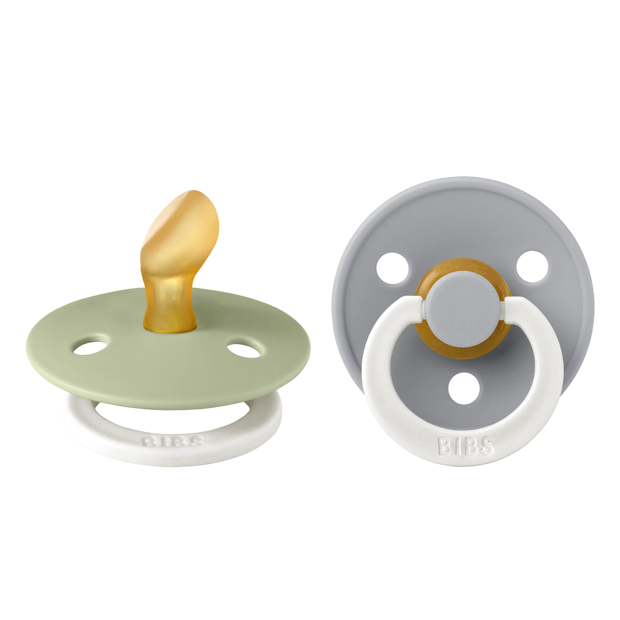 Colour GLOW Anatomical Pacifier 2 Pack - Sage/Cloud