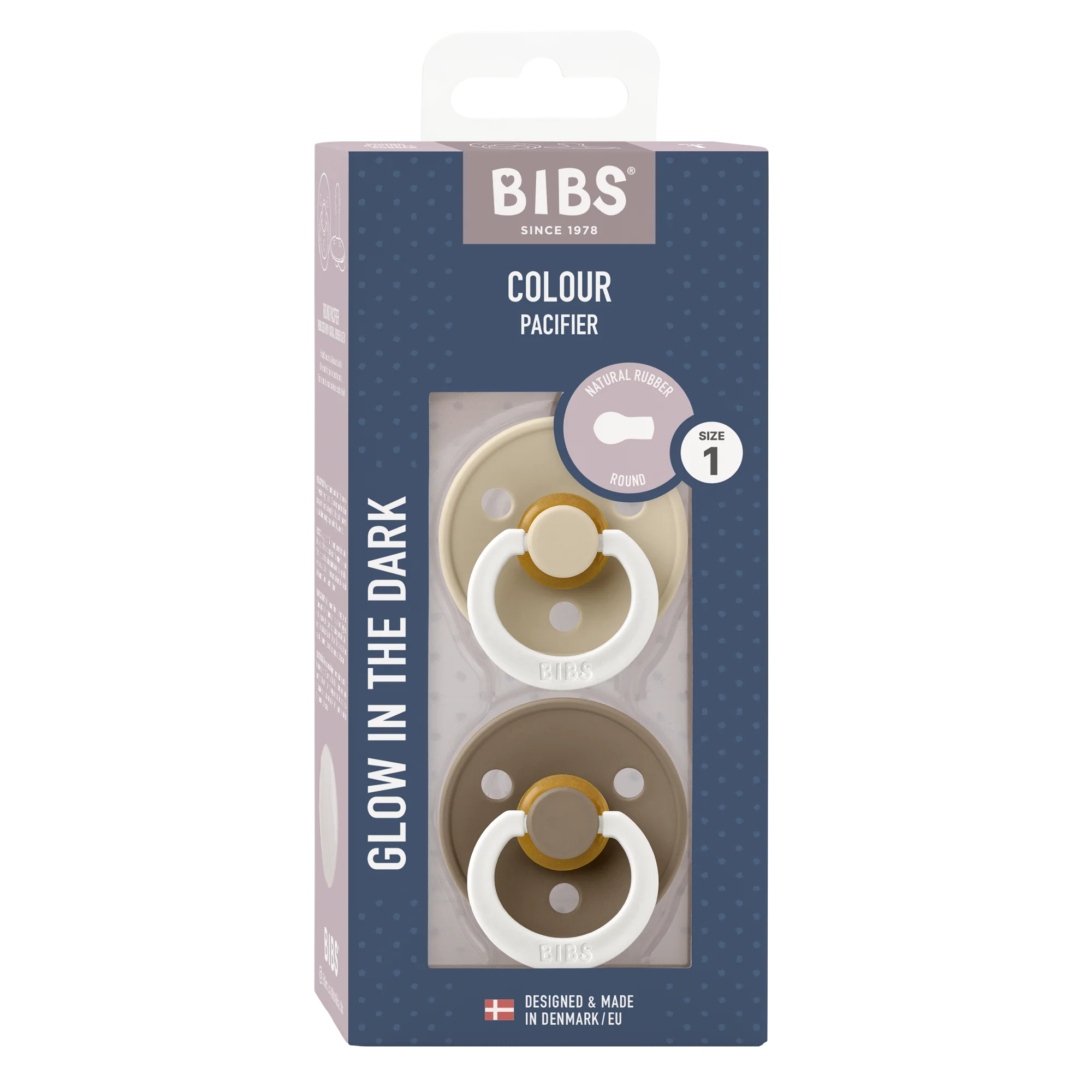 Colour GLOW Pacifier 2 Pack - Vanilla/Dark Oak - Image 4