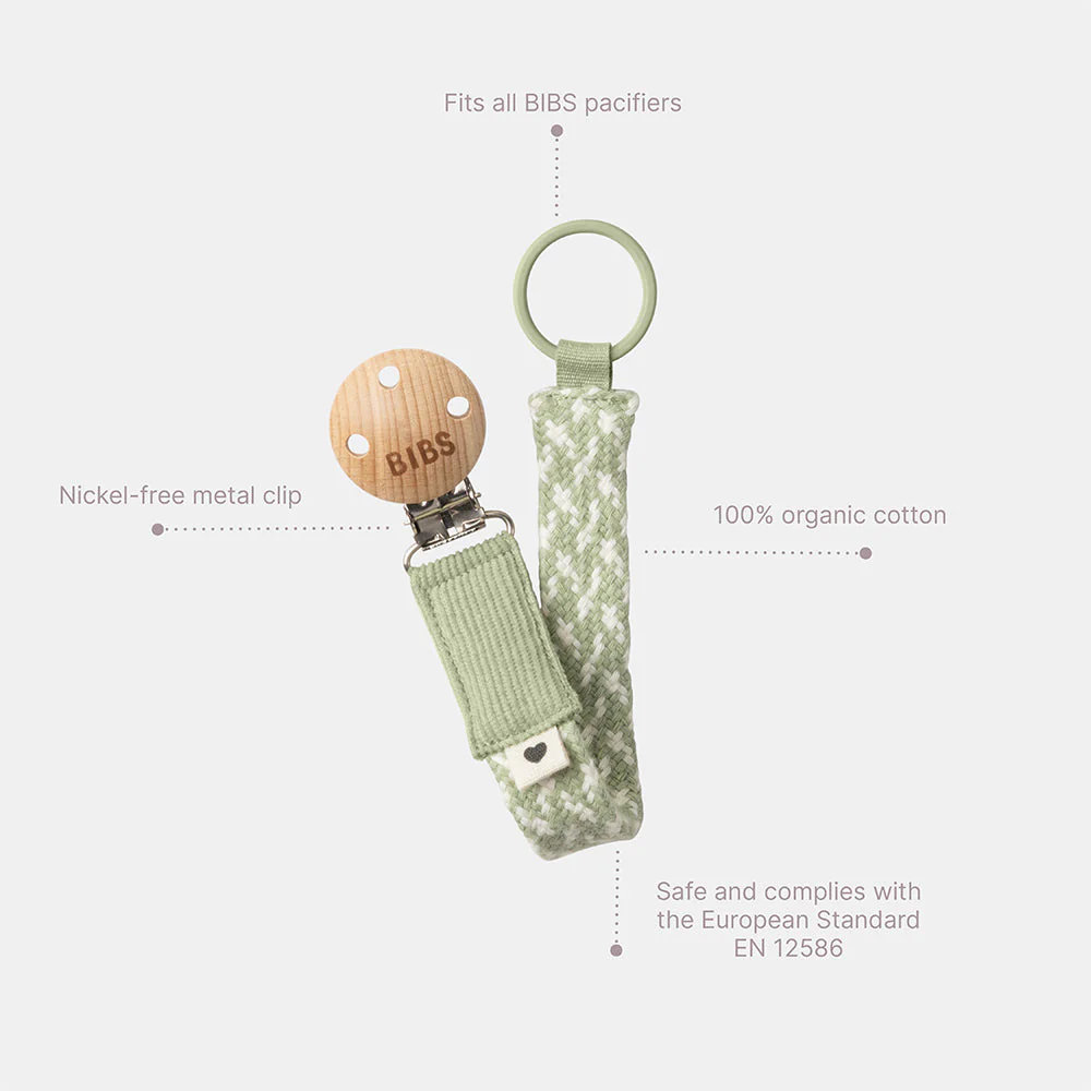 Pacifier Clip - Baby Blue/Ivory - Image 4