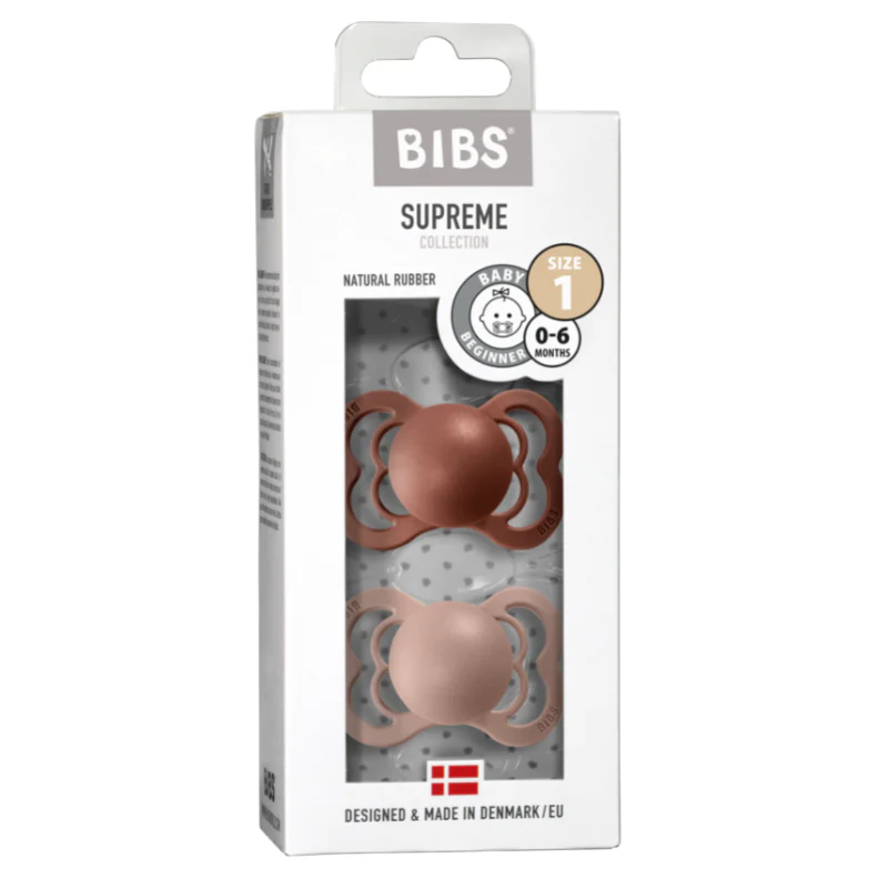 Supreme Latex Pacifier 2 Pack - Woodchuck/Blush - Image 2