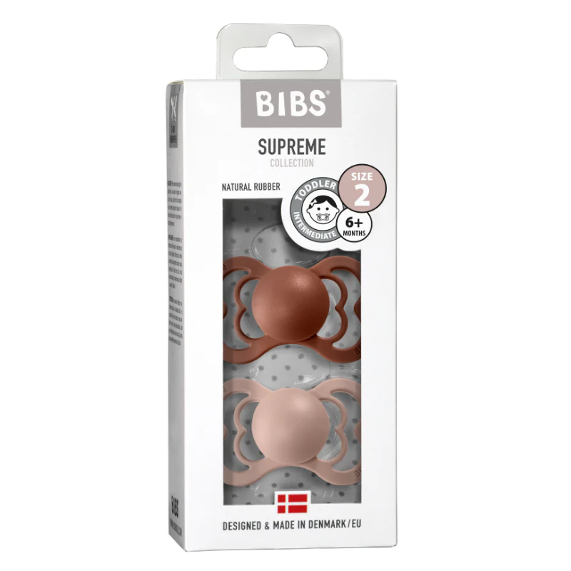 Supreme Latex Pacifier 2 Pack - Woodchuck/Blush - Image 3