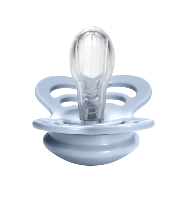Supreme Silicone Pacifier 2 Pack - Iron/Baby Blue - Image 7