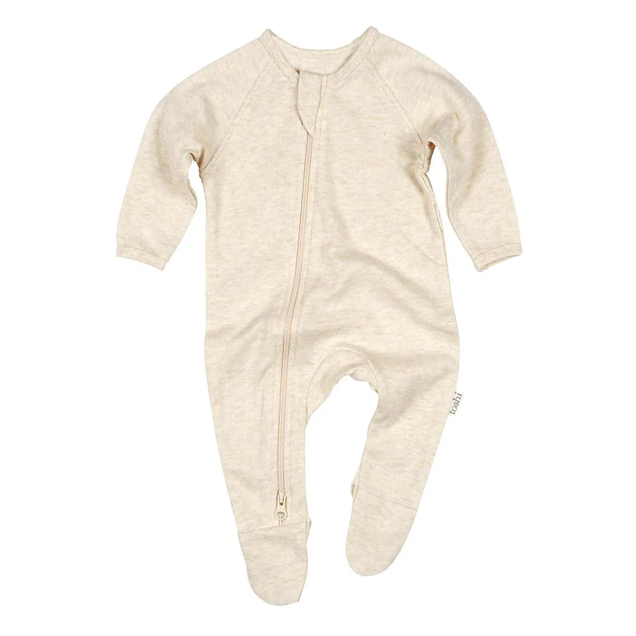 Toshi Organic Onesie Long Sleeve - Dreamtime / Oatmeal