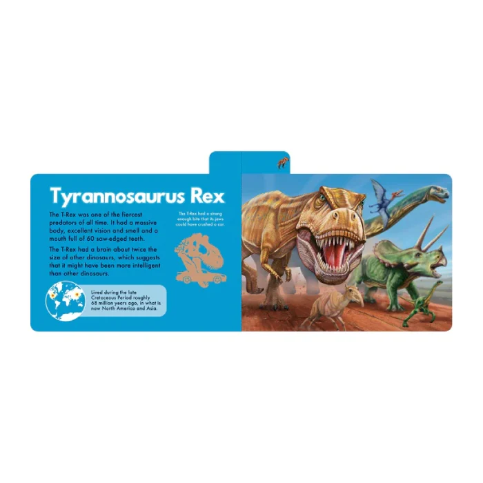 Chunky Tabbed Board Book - Dinosaurs of the World - Image 3