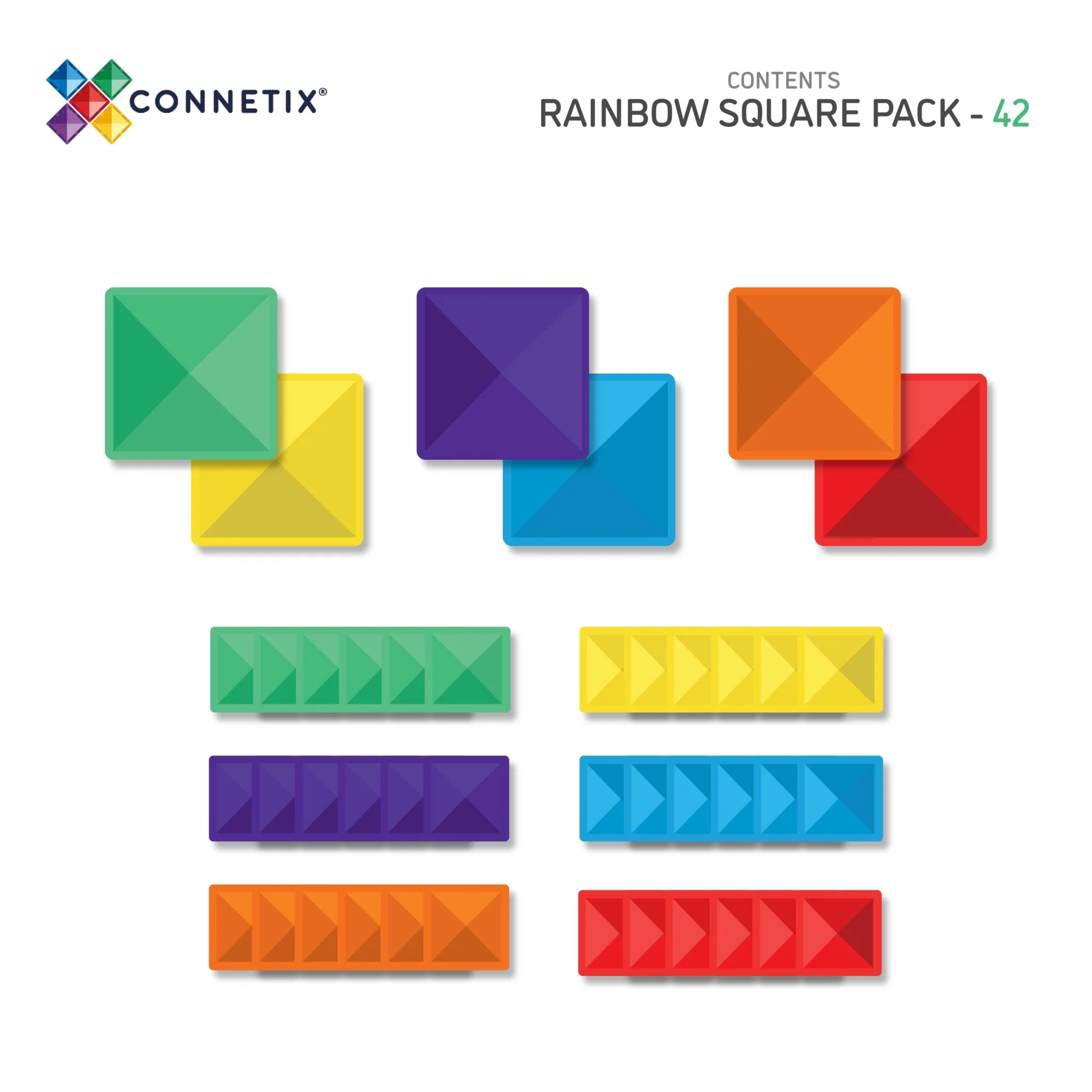 42 Piece Square Pack | Rainbow - Image 6