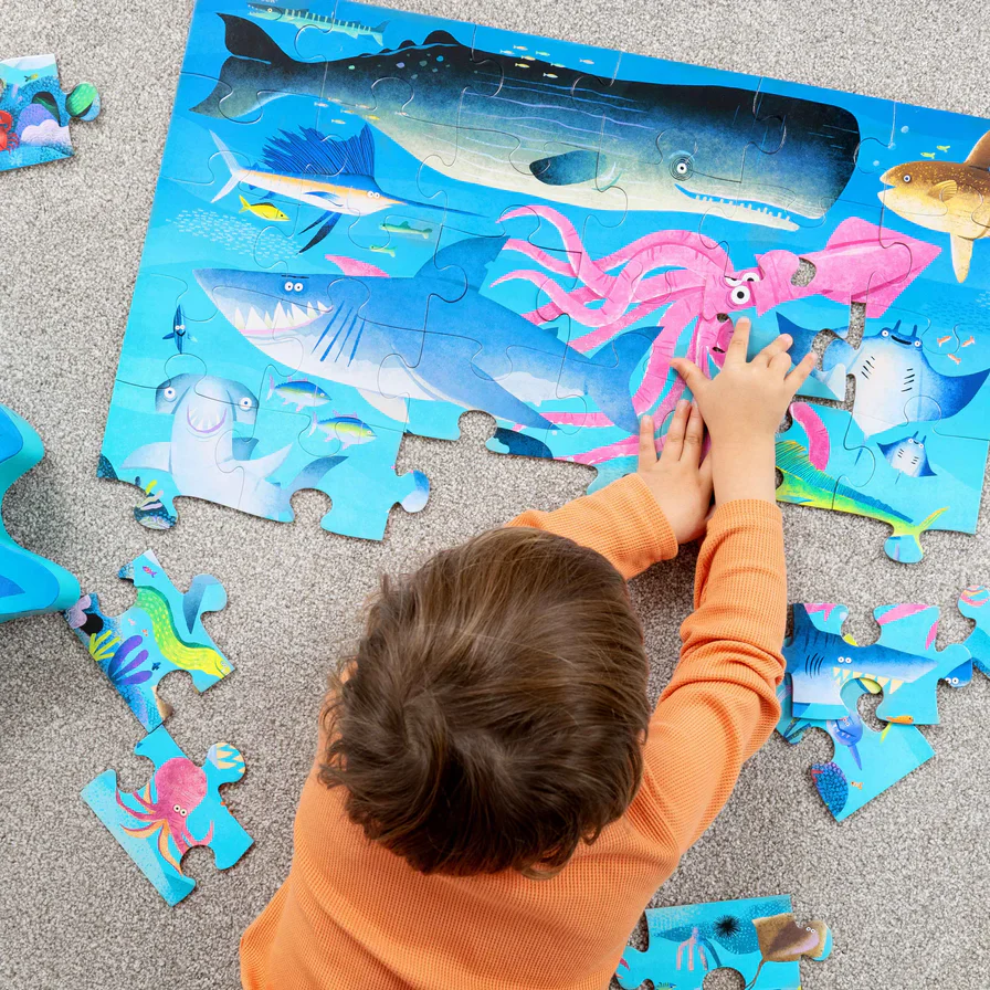 Classic Floor Puzzle 36 Piece - Shark Reef - Image 5