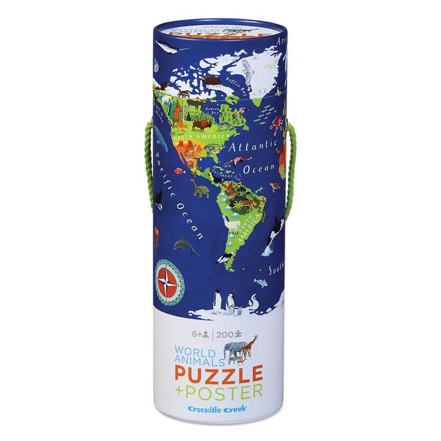 Puzzle + Poster 200 Piece - World Animal