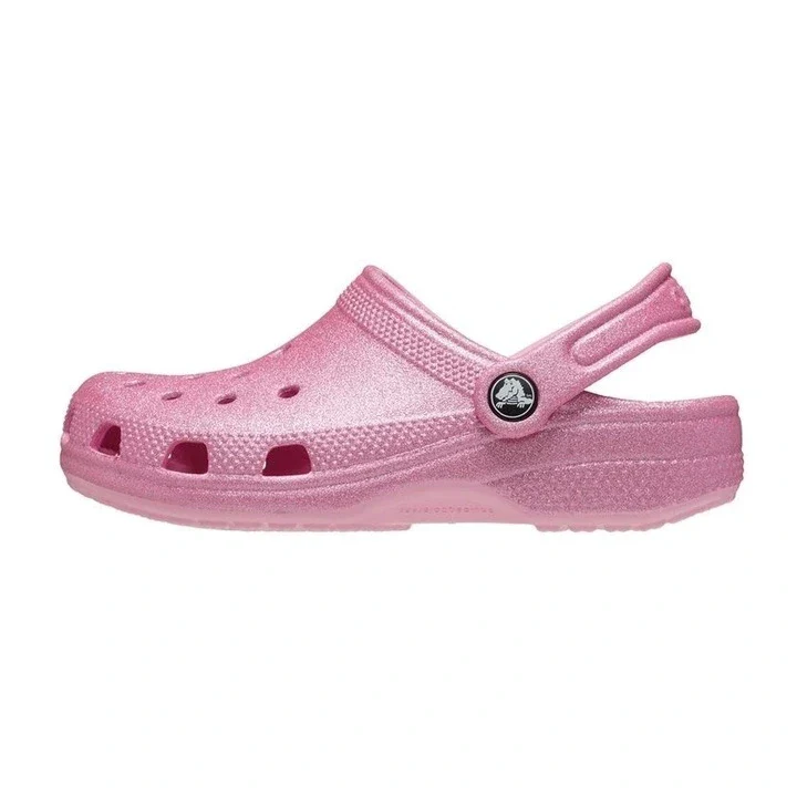 Crocs Classic Glitter Clog - Pink Tweed Glitter - Image 5