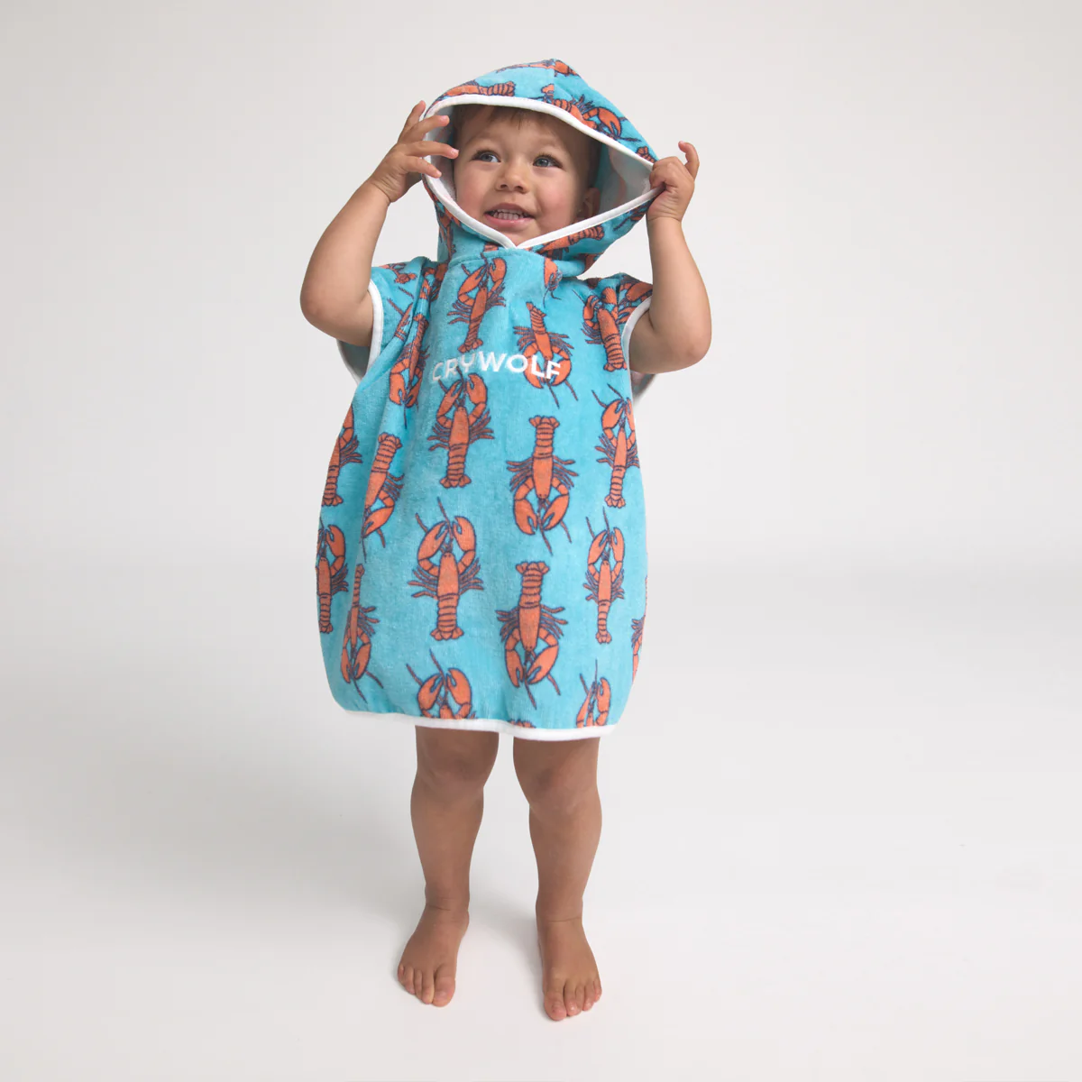 Baby Hooded Towel - Little Lobsters - Image 3