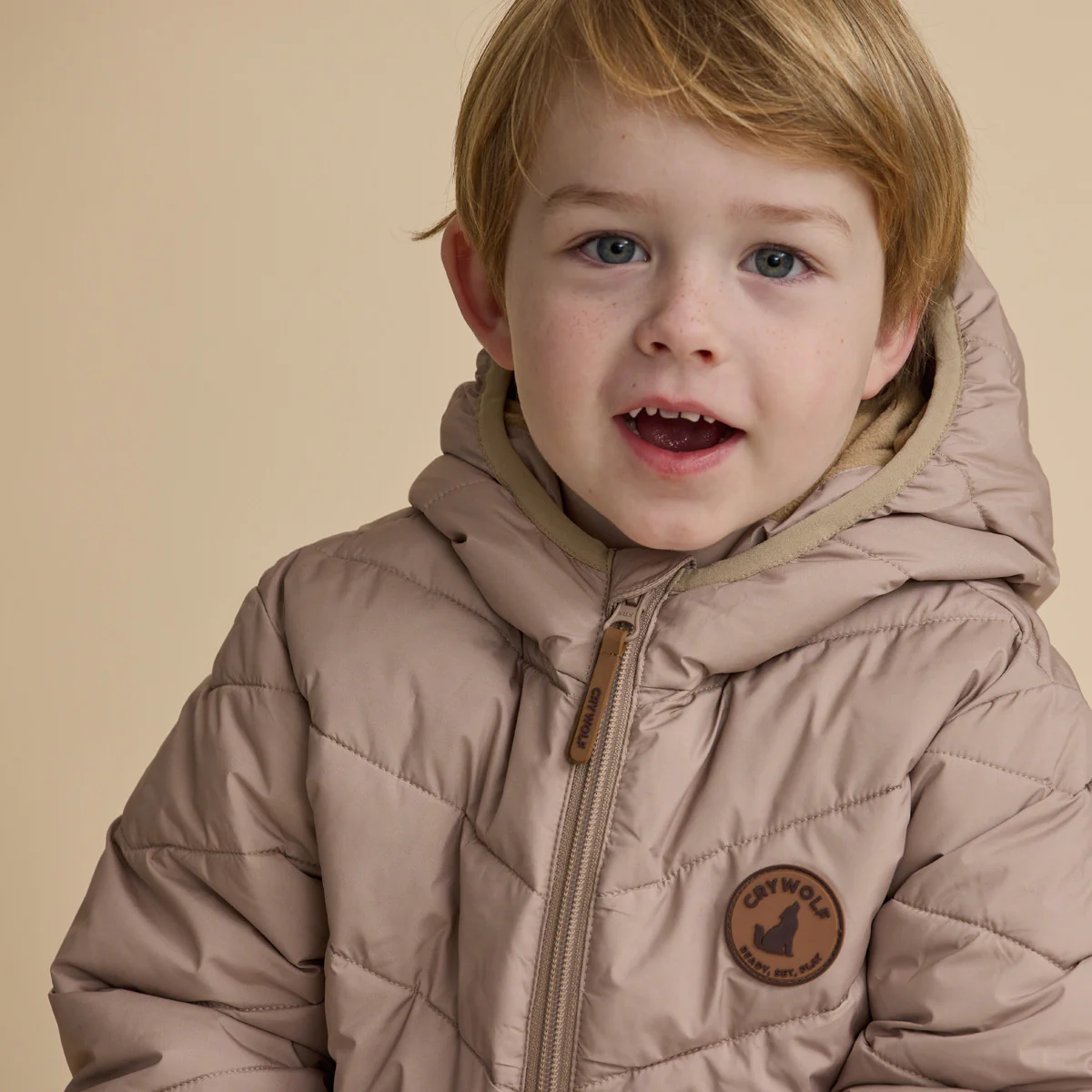 Crywolf Eco-Puffer Jacket - Camel - Image 4