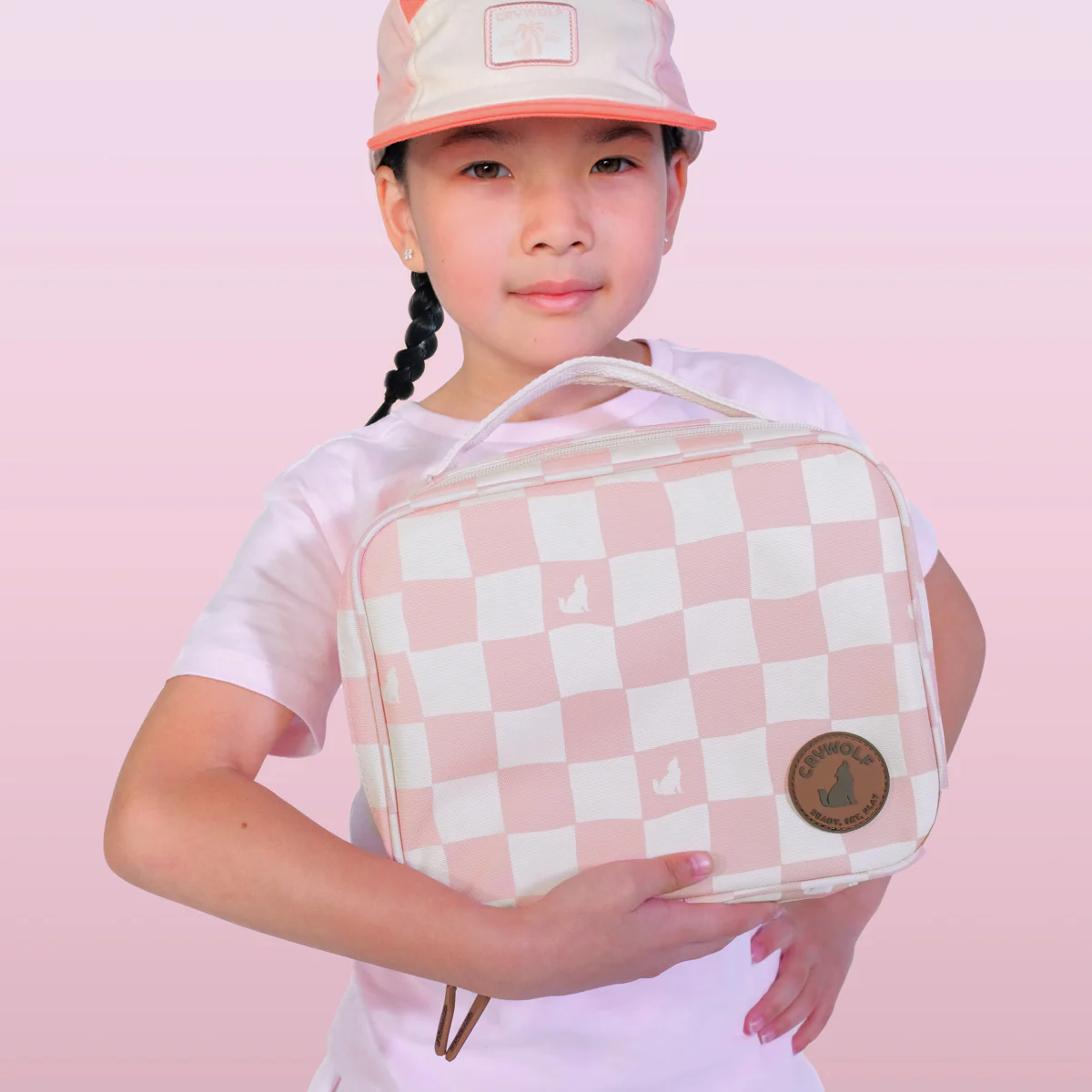 Everyday Lunch Bag Pink Check - Image 2