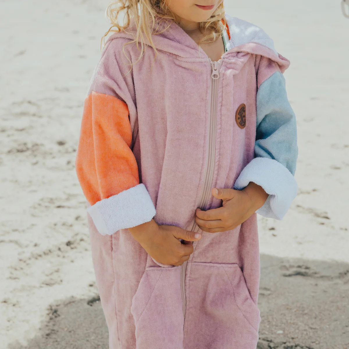 Everywhere Zip-Up Towel - Sunset Colour Block - Image 4