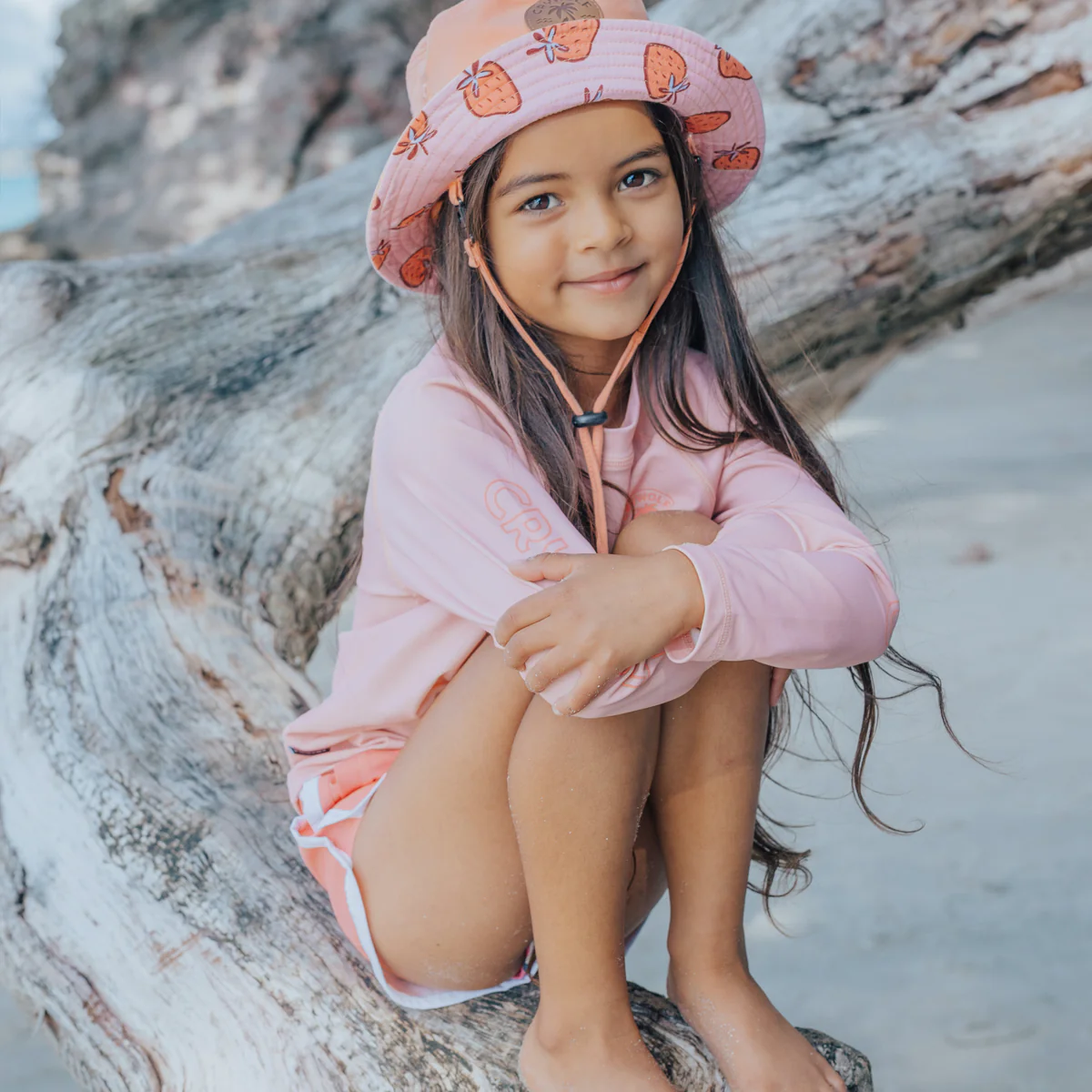 Long Sleeve Rash Vest - Pink - Image 2