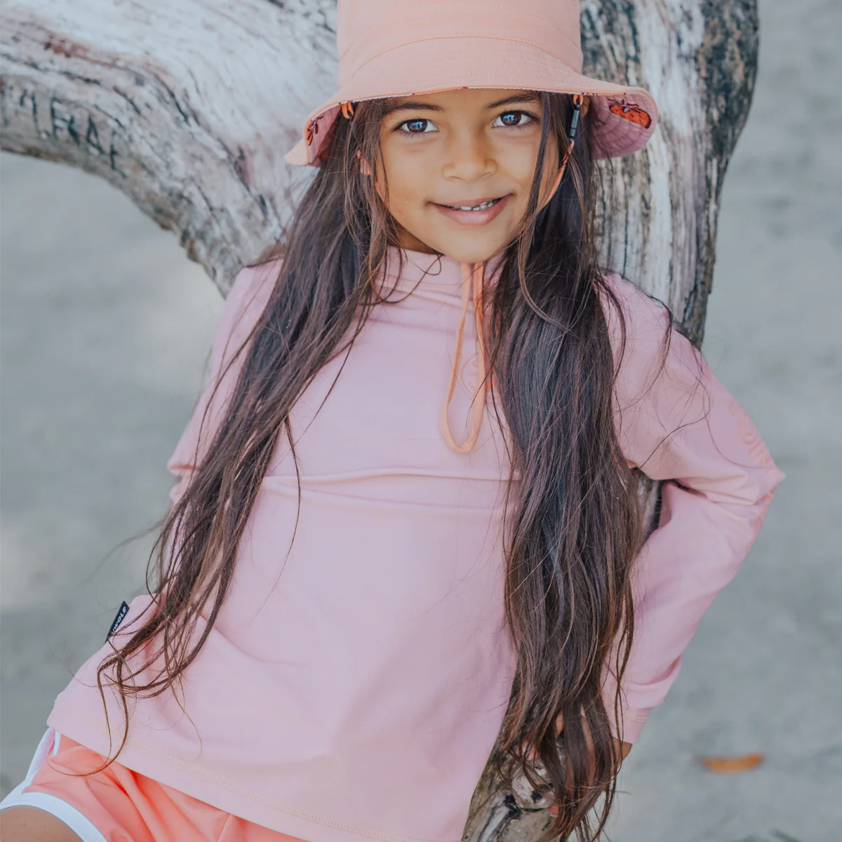 Long Sleeve Rash Vest - Pink - Image 3