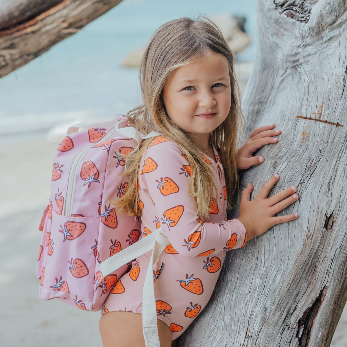 Long Sleeve Swimsuit - Strawberry Splash - Image 2