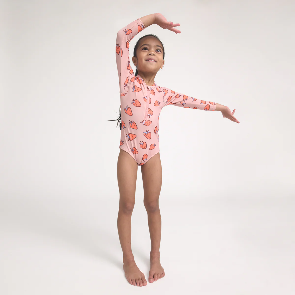 Long Sleeve Swimsuit - Strawberry Splash - Image 5